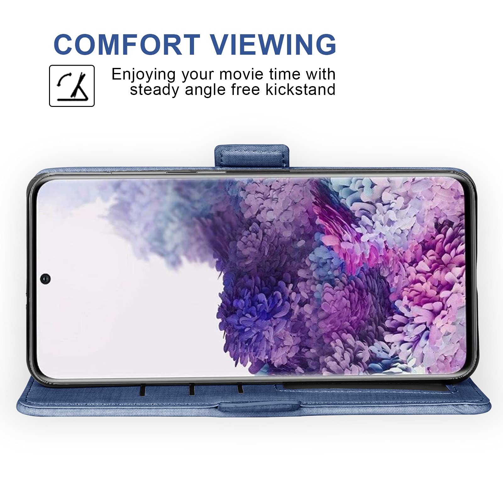 **Asuwish Samsung Galaxy S20 5G UW 6.2 Inch Wallet Case with Tempered Glass Screen Protector & Leather Flip Cover Card Holder – Compatible with Galaxy S20, S20 5G UW, Galaxy 20S G5 – Stylish Blue Case for Men & Women – Perfect for Work, Travel & Everyday Use**