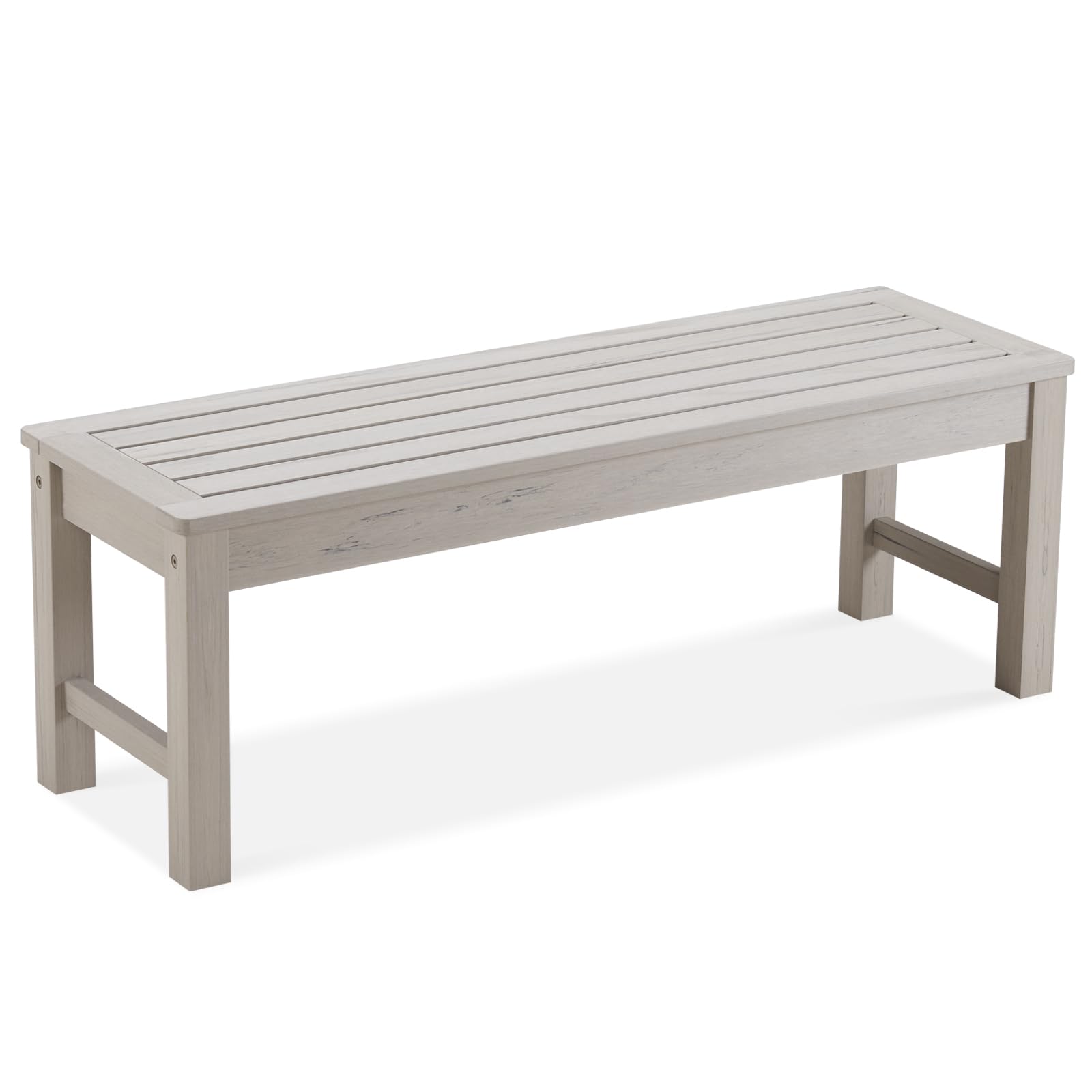 **Psilvam Outdoor Bench - 2-Person Poly Lumber Patio Bench, Weatherproof & Fade-Resistant Garden Seat for All-Weather Use - Perfect for Porch, Backyard, Park & Outdoor Relaxation (Grey)**