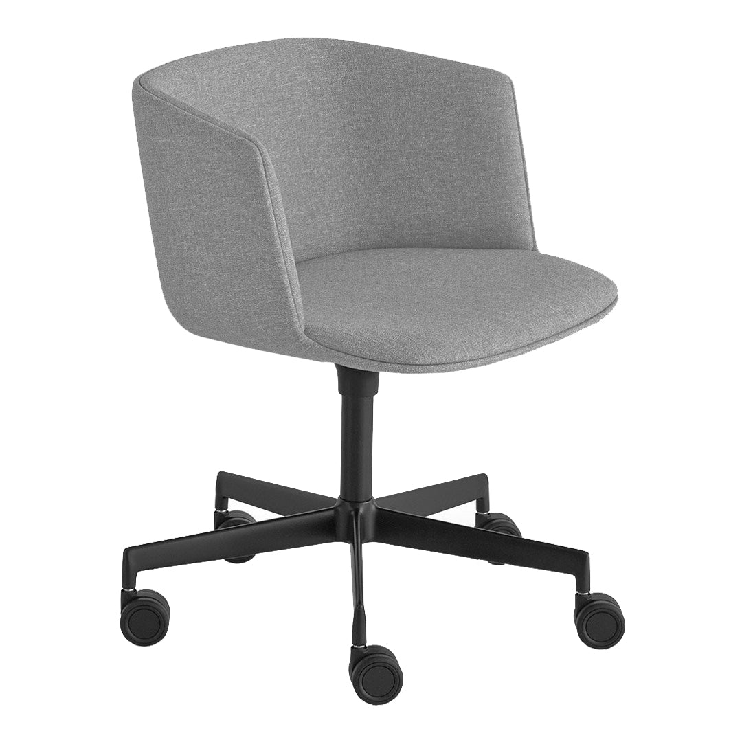 Ergonomic Office Chair with Swivel Base & Casters - Fully Upholstered Adjustable Desk Chair for Home Office, Gaming & Workstation Use