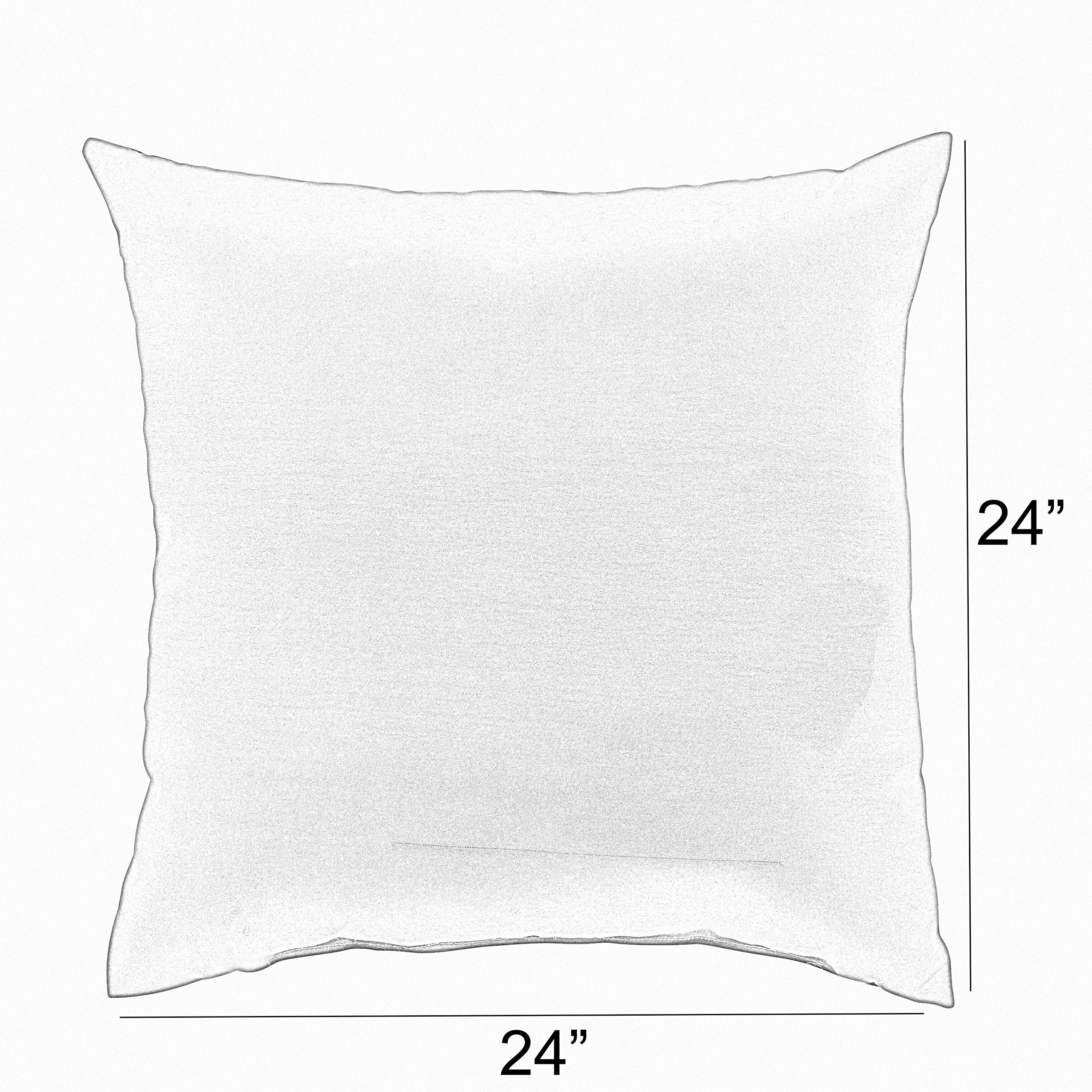 Sorra Home x Sunbrella Indoor/Outdoor XL Corded Throw Pillows 24x24 Inches - Waterproof & UV Resistant - Cabana Classic Pattern - Perfect for Patio, Poolside, and Living Room Decor
