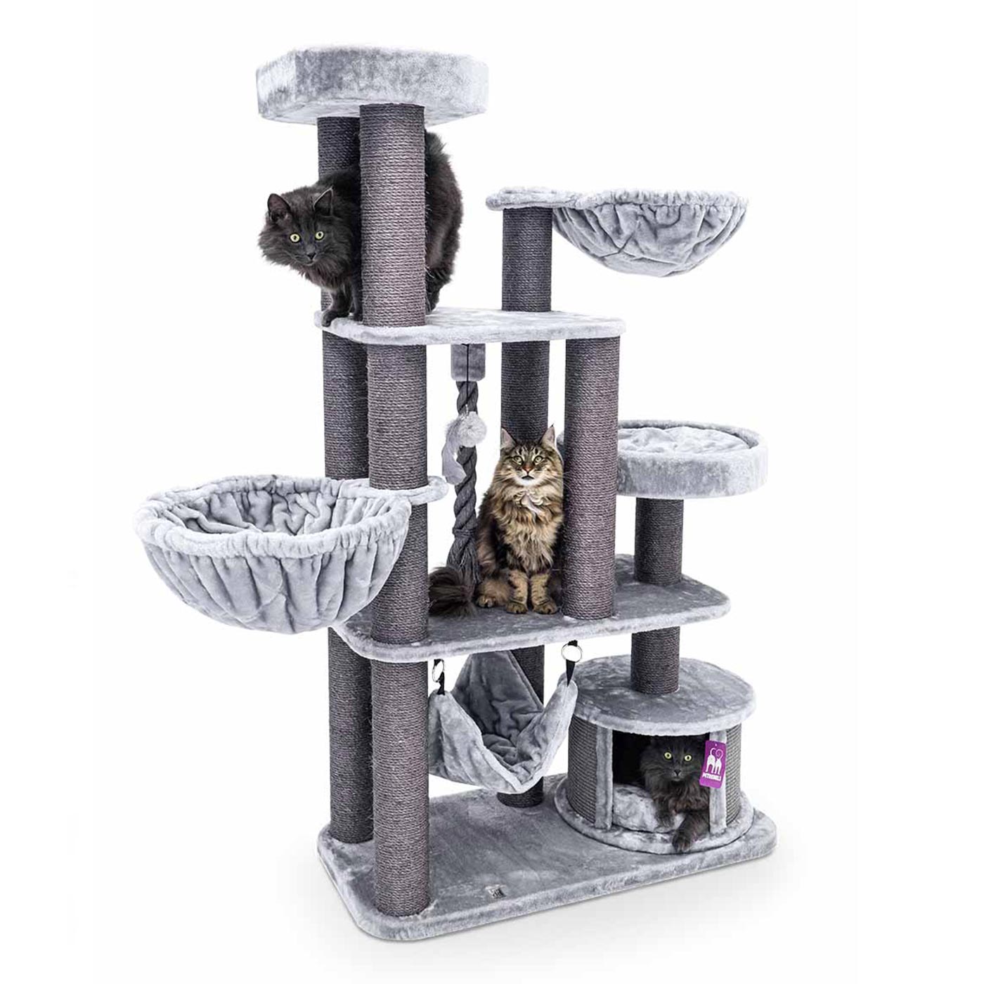 Lucky Rebels Vista 170cm Cat Tree - Large Multi-Level Cat Condo with Scratching Posts & Perches - Perfect for Indoor Cats Play, Climb & Rest