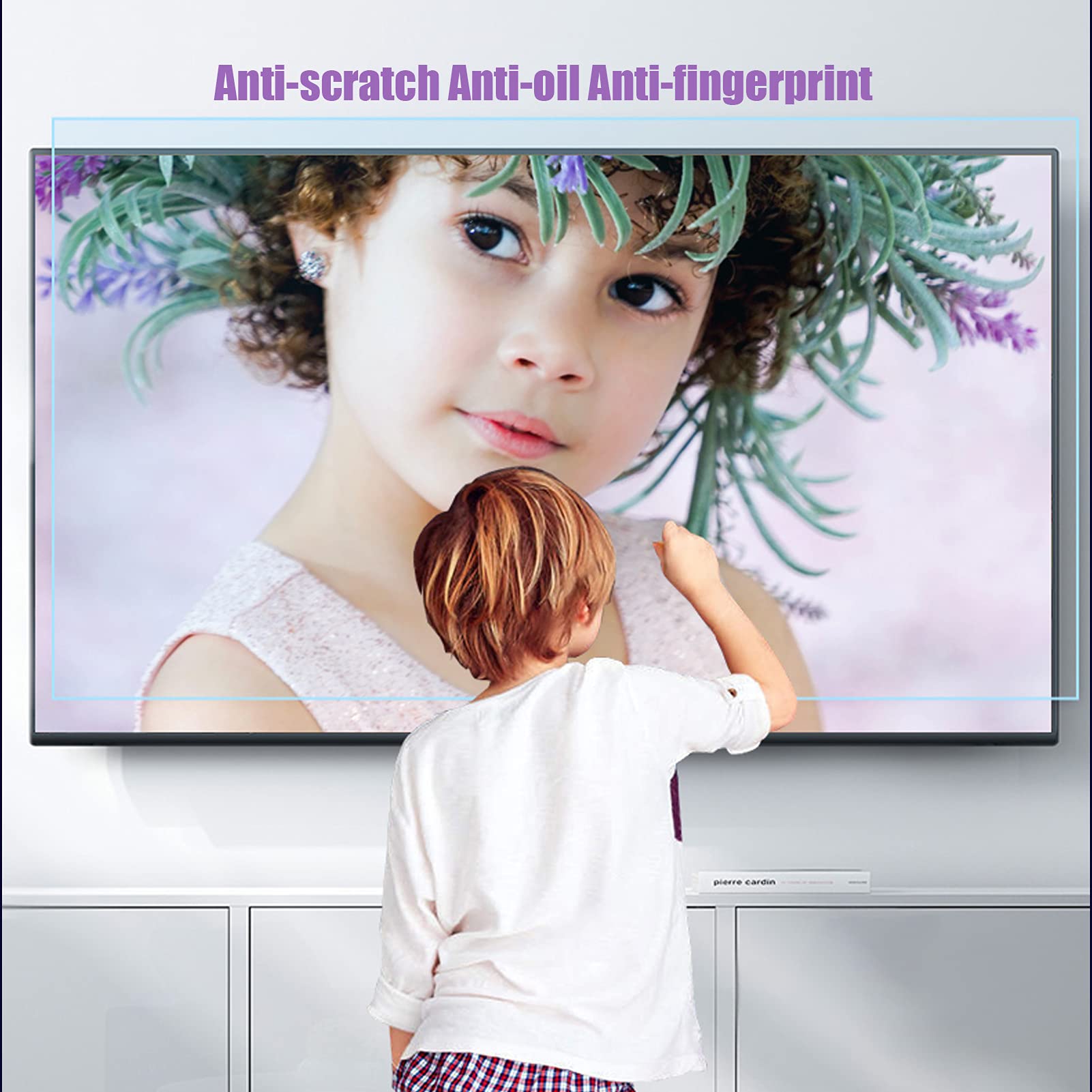 Anti-Glare TV Screen Protector for 32-75 Inch TVs - Matte Film Reduces Eye Strain, Blocks 98% Blue Light & Eliminates Reflections for LCD, LED, OLED & QLED 4K HDTV (65
