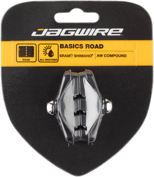 Jagwire Basics Road Molded Threaded Brake Pads - High-Performance Bicycle Brake Pads for Road Bikes | Perfect for Commuting, Training & Racing