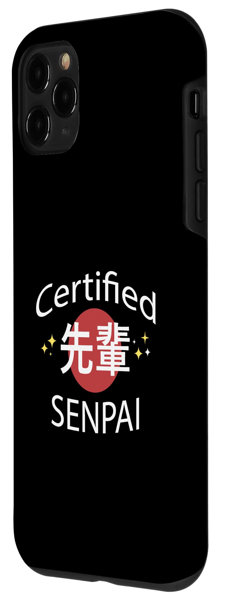 iPhone 11 Pro Anime Shirt Case with 'Certified Senpai' Japanese Lettering - Perfect for Anime Fans, Cosplay & Kawaii Fashion Enthusiasts