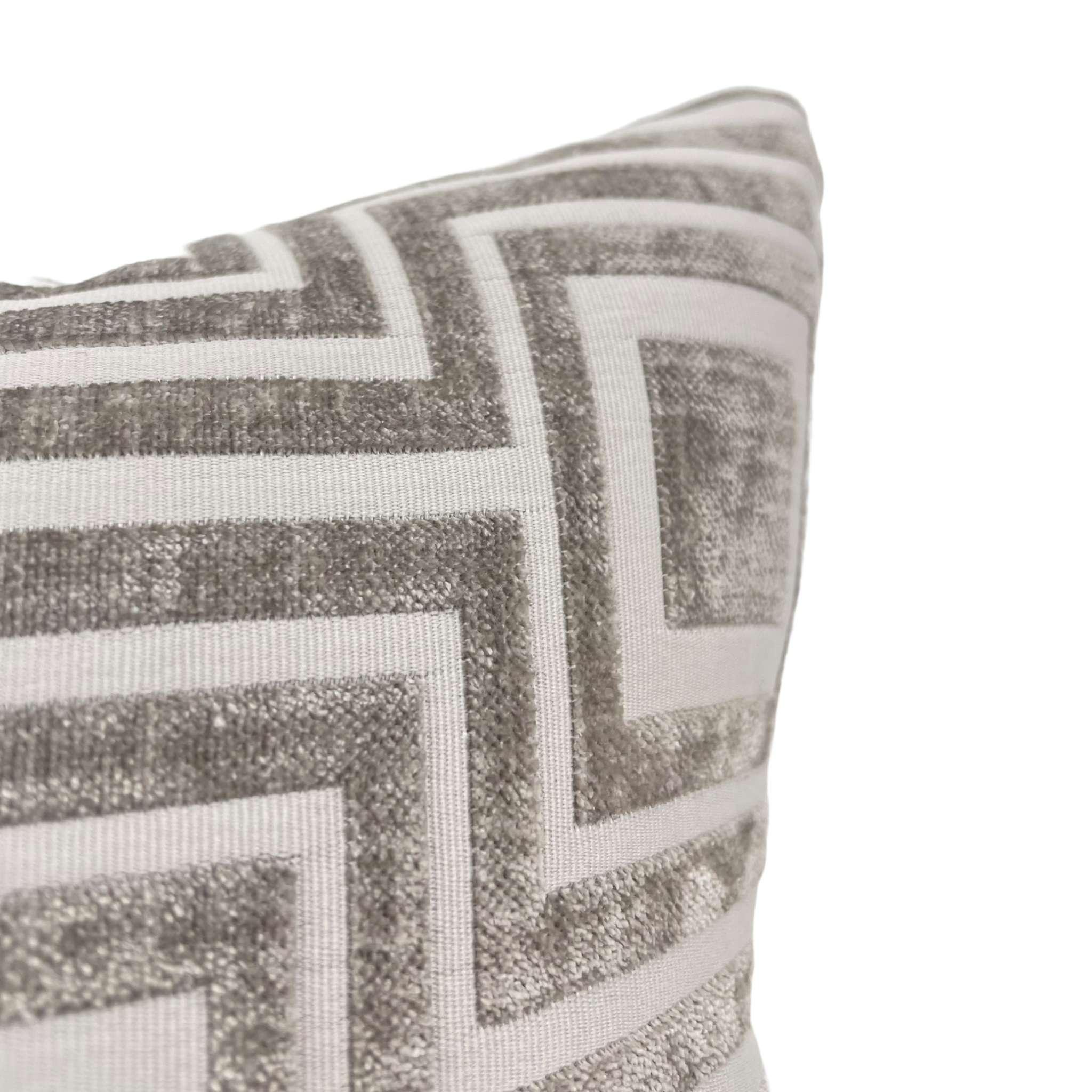 Linara Dove Geometric Lumbar Pillow 12x22 - Decorative Throw Pillow for Sofa, Bed & Couch - Modern Home Decor Accent for Living Room, Bedroom & Office