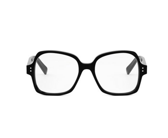 Celine THIN CL50148I 001 Shiny Black Geometric Women's Eyeglasses - Fashionable Optical Frames for Women, Perfect for Work, Reading & Everyday Wear