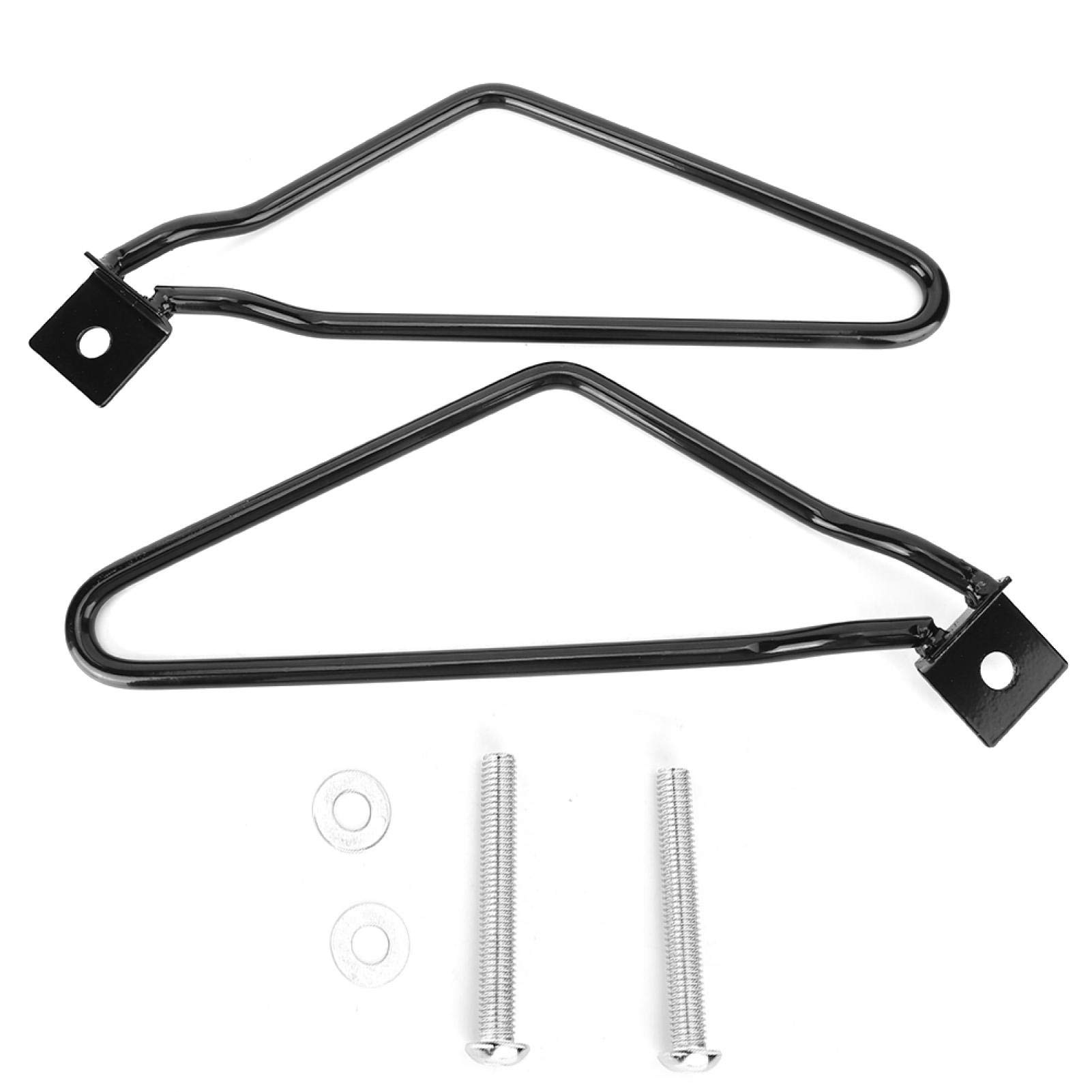 Heavy Duty Iron Motorcycle Saddlebag Mounting Brackets - Universal Saddle Bag Support Bars for Harley, Cruiser & Touring Bikes - Perfect for Long Rides, Road Trips & Motorcycle Camping Accessories