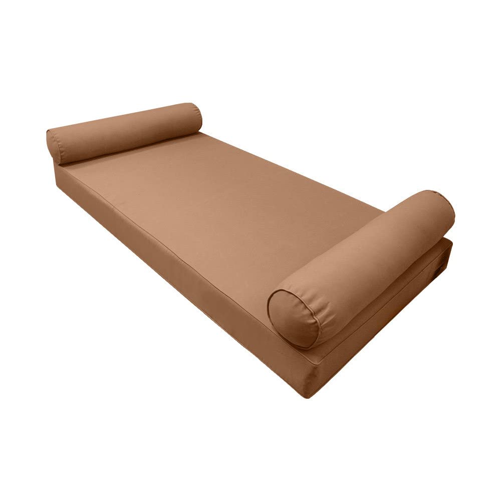 Prolinemax Outdoor Daybed Slipcover with Pipe Trim - Twin XL Size (AD104) | Waterproof & UV Resistant Mattress & Bolster Pillow Covers | Perfect for Patio, Poolside & Garden Furniture Protection