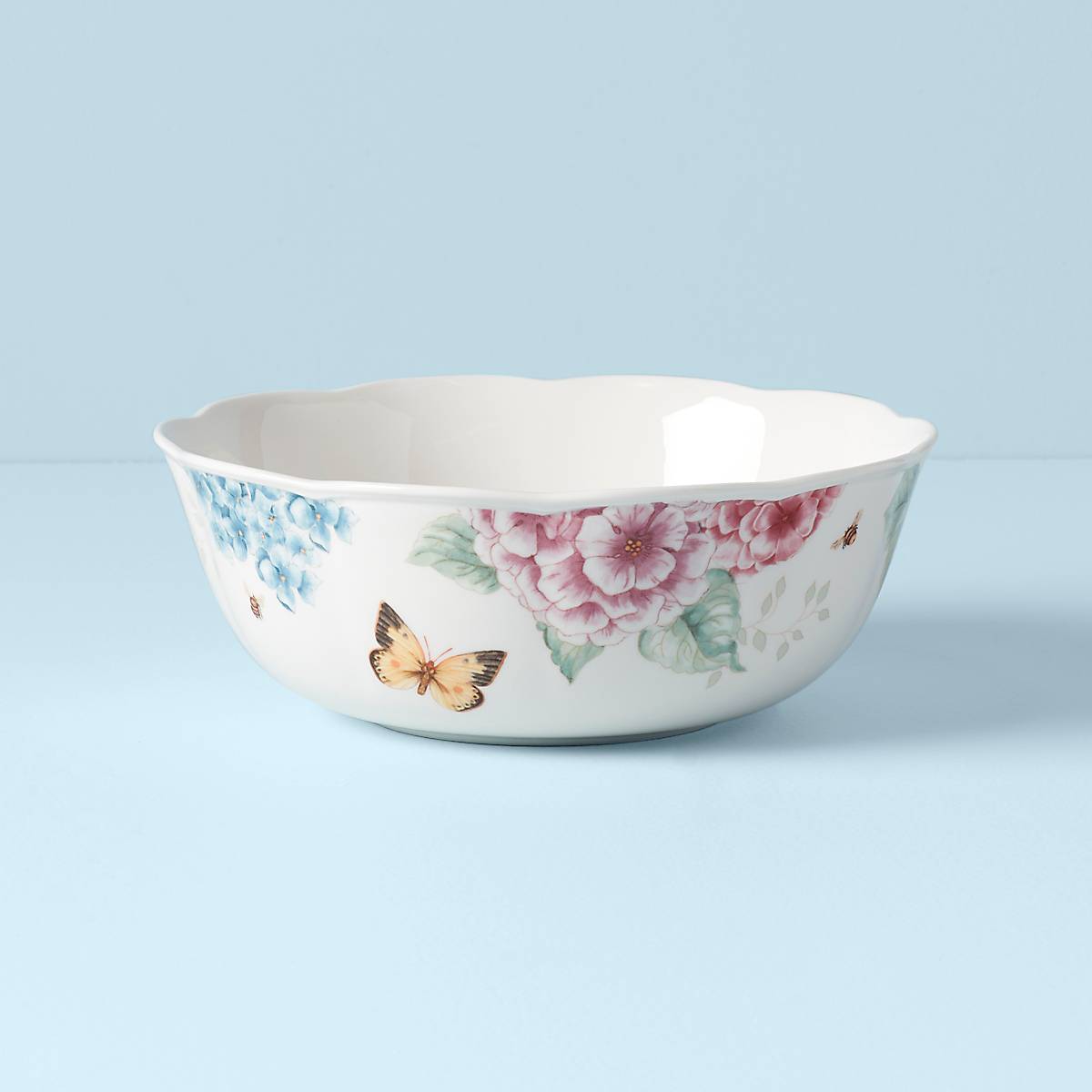 Butterfly Meadow Hydrangea Large Serving Bowl - 12