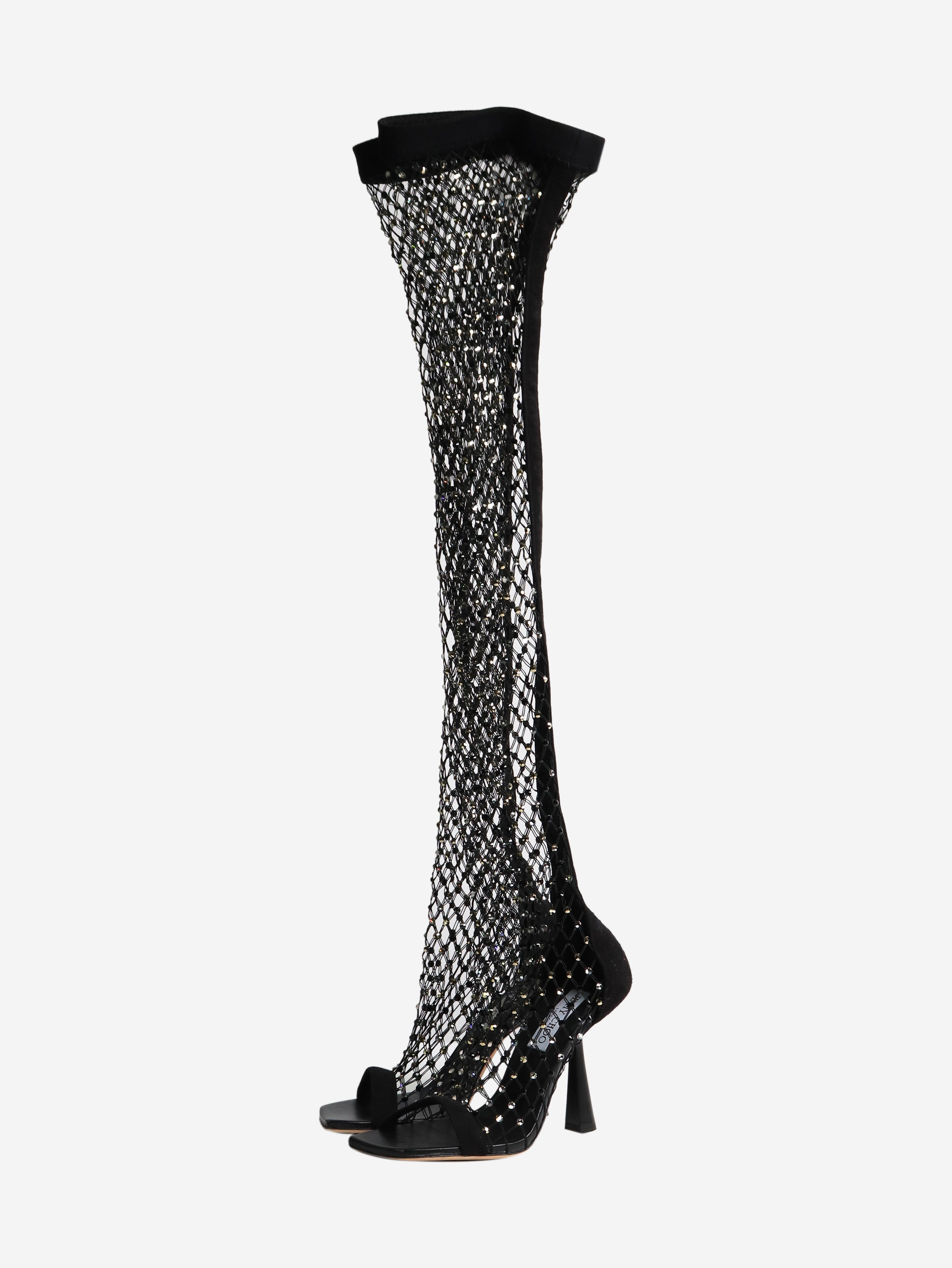 Black Mixon 100 Thigh High Boots for Women - Size EU 37 (UK 4) - Sexy Over The Knee Boots for Party, Night Out & Fashion Outfits