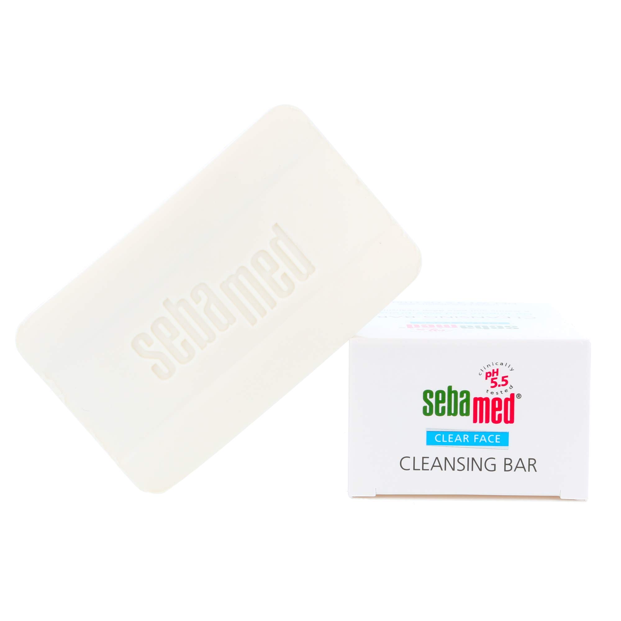 Sebamed Clear Face Teenage Cleansing Bar 100g - Gentle pH 5.5 Formula for Acne-Prone Skin - Reduces Pimples & Blackheads - Dermatologist Recommended - Pack of 2 - Perfect for Daily Teen Skincare Routine & Travel