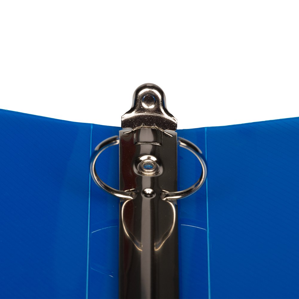 JAM PAPER Plastic 1 Inch Binders - 3 Ring Binder in Blue - Bulk Pack of 24 for School, Office & Home Organization | Durable Binders for Documents, Reports & Presentations