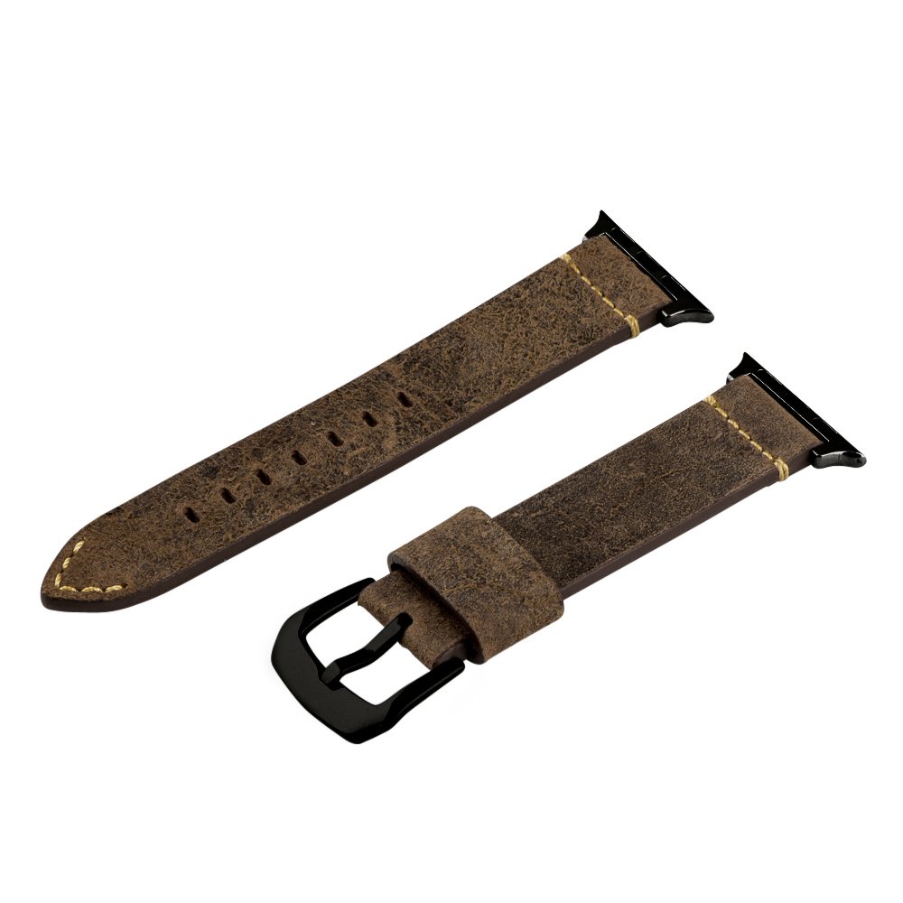 Genuine Leather Apple Watch Band 38mm - Compatible with Series 1-8 for Men & Women | Office & Casual Wear