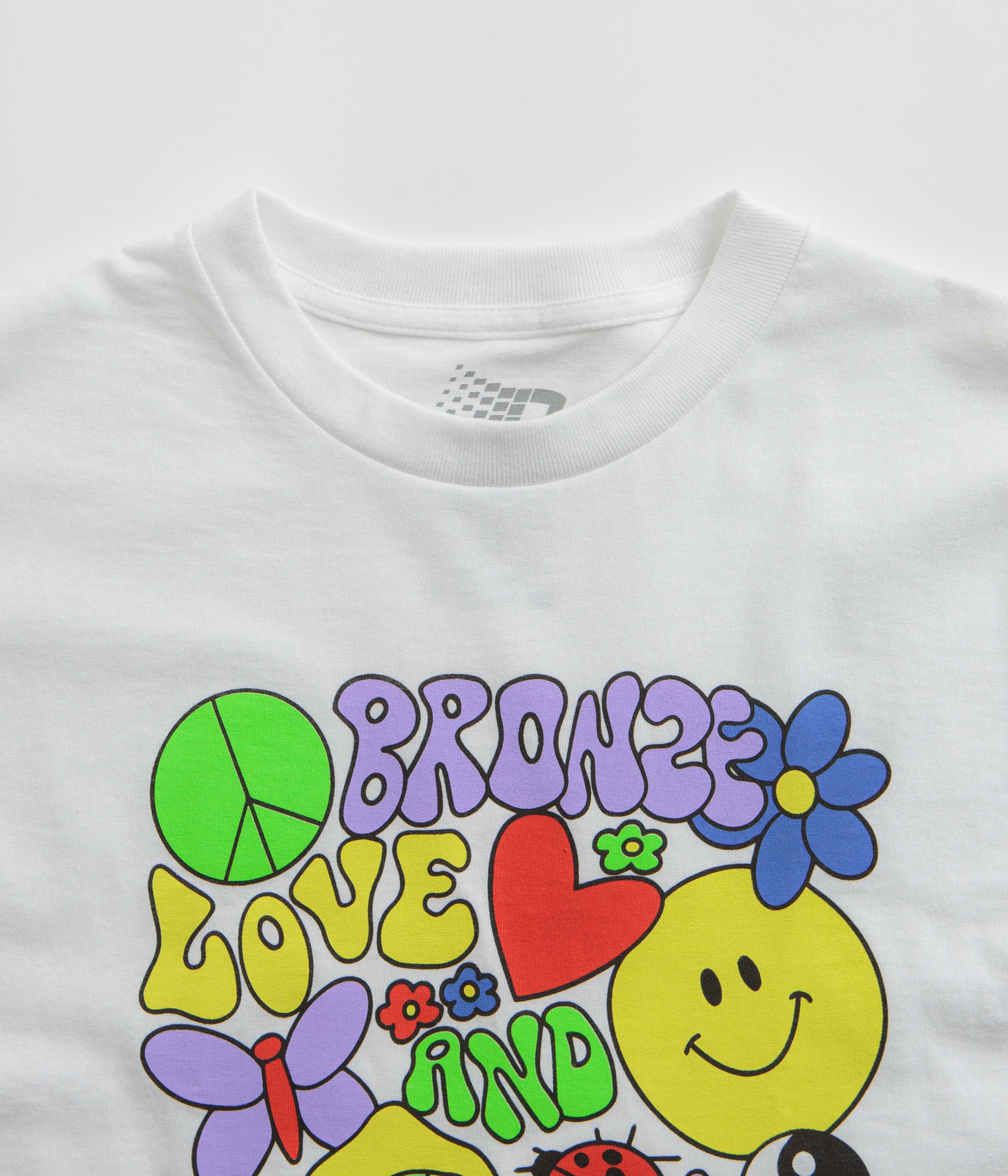 Bronze 56K Bronze Love & Hardware Graphic T-Shirt - White Cotton Tee for Men | Vintage Tech Inspired Casual Wear for Music Fans & Retro Enthusiasts