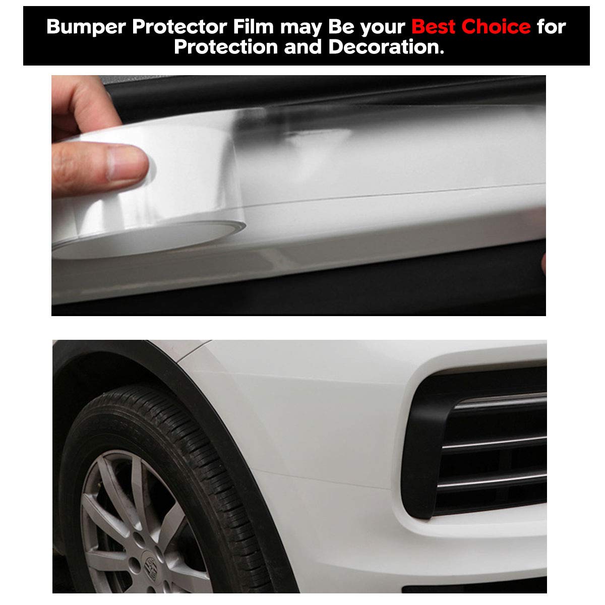 Universal Car Door Edge Guards - 33Ft x 2.8In Transparent Anti-Collision Strips, Scratch-Resistant Bumper Protection for Car Doors & Rear Bumpers | Perfect for Parking Lots, Tight Spaces & Daily Commute Protection