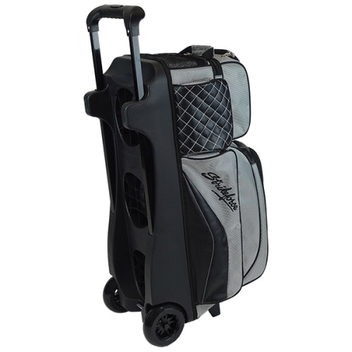 KR Strikeforce Royal Flush Silver Triple Roller Bowling Bag - Premium 3-Ball Rolling Case for Bowling Enthusiasts | Perfect for League Play, Tournaments & Practice Sessions