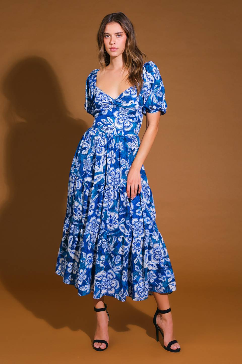 Elegant Woven Midi Dress for Women - Flowy Summer Dress with Pockets - Perfect for Weddings, Parties & Office Wear