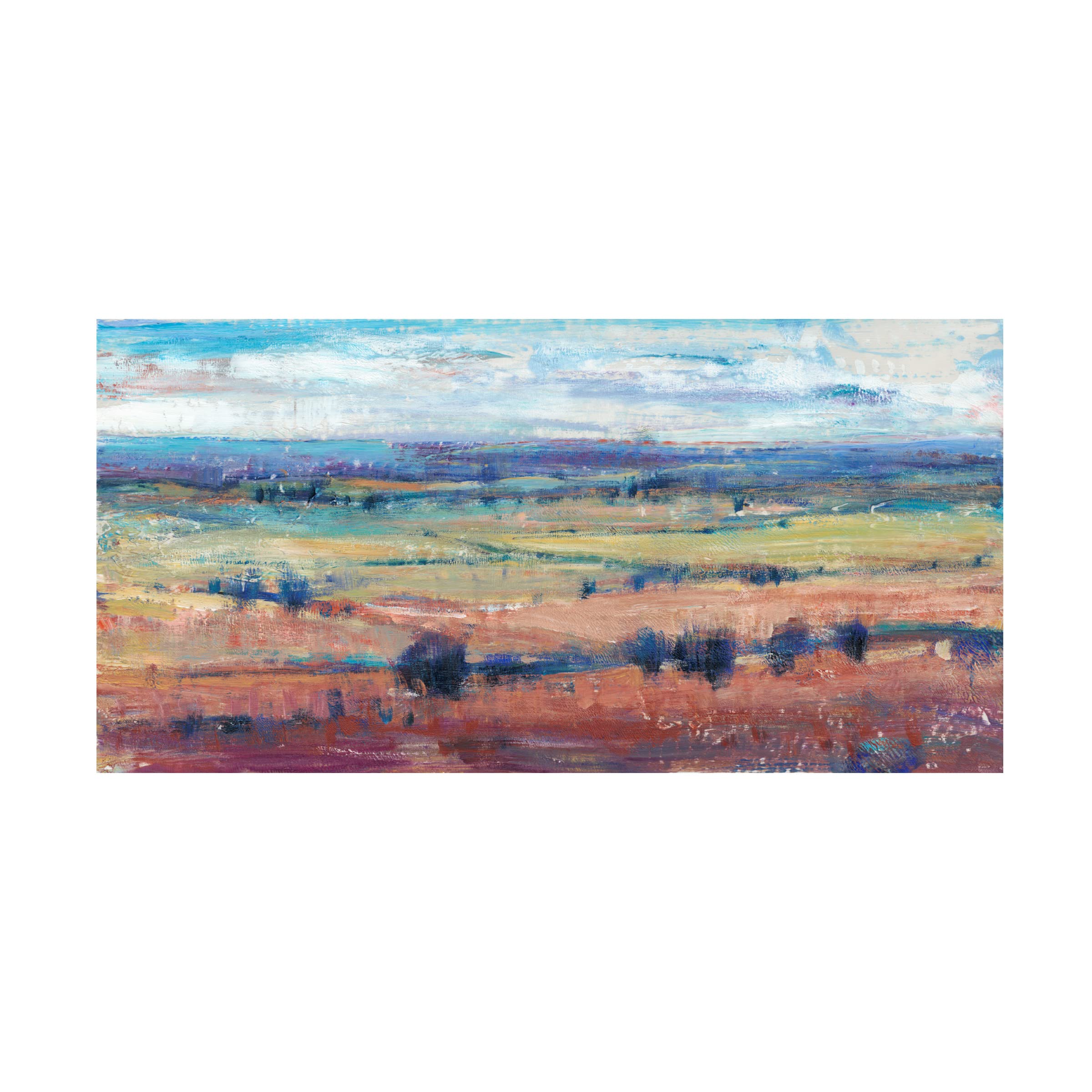 Trademark Fine Art 'Temperate Terrain I' Canvas Wall Art Print by Tim O'Toole - Nature Landscape Painting for Living Room, Bedroom & Office Decor