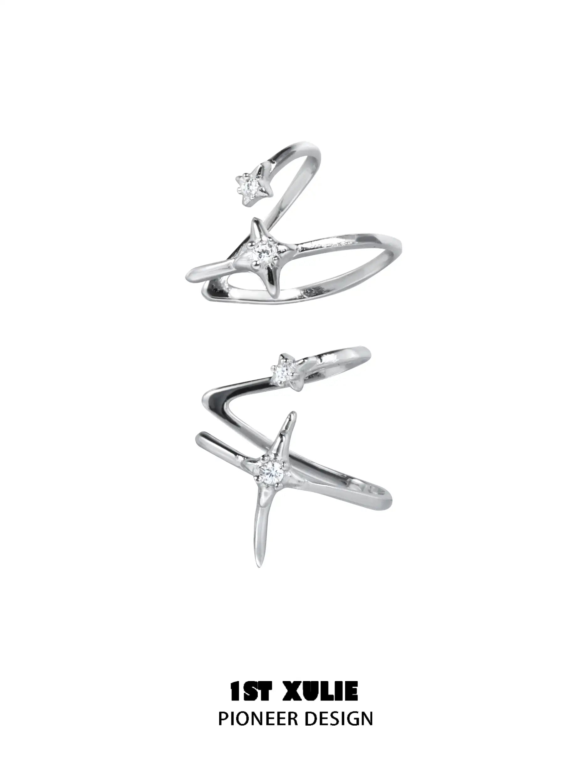 Star Trails S925 Sterling Silver Irregular Planetary Orbit Earrings | Hypoallergenic Fashion Jewelry for Women | Perfect for Parties, Date Nights & Gifts