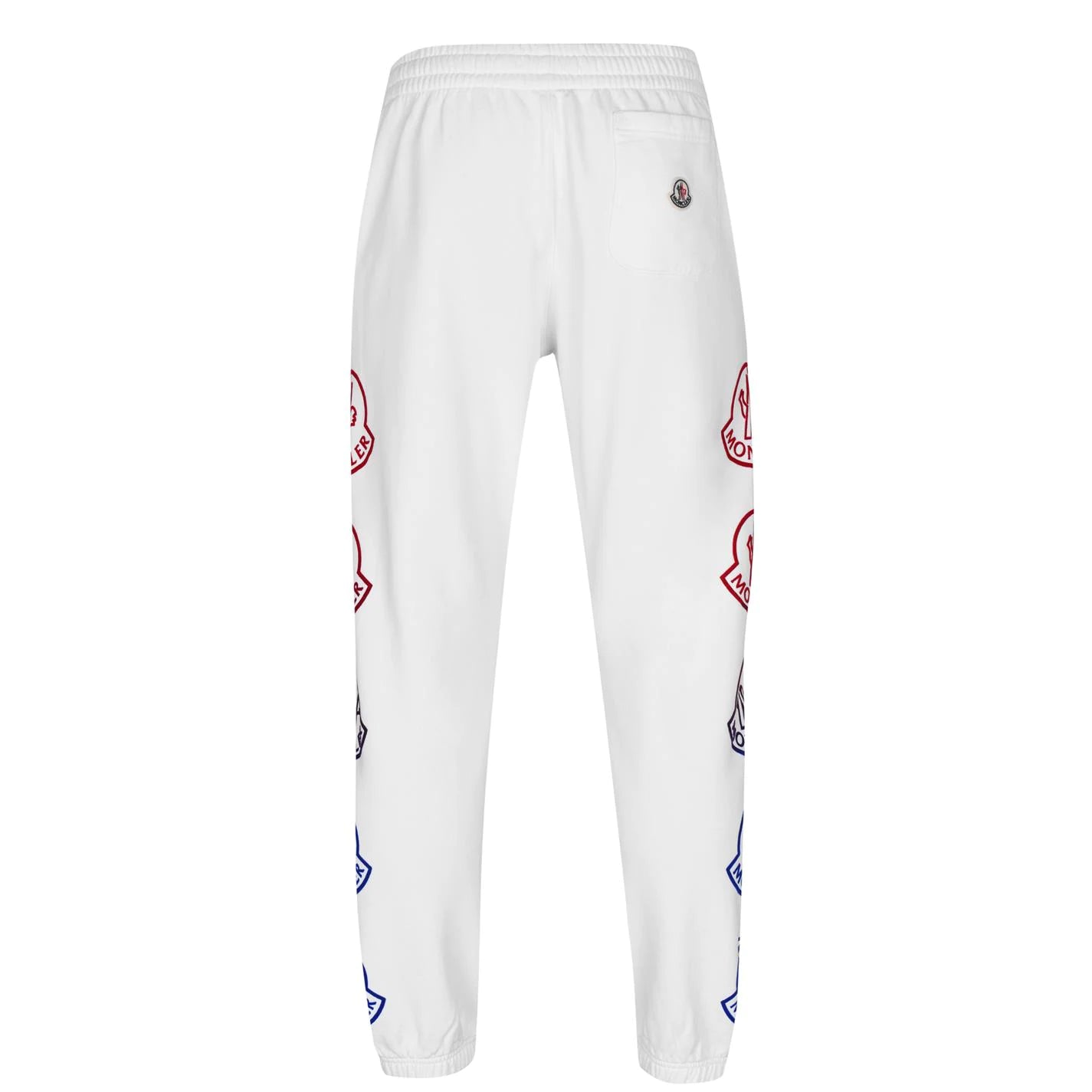 Moncler White Side Logo Sweatpants for Men - Comfortable Casual Joggers with Embroidered Branding | Perfect for Lounge, Gym & Streetwear Fashion