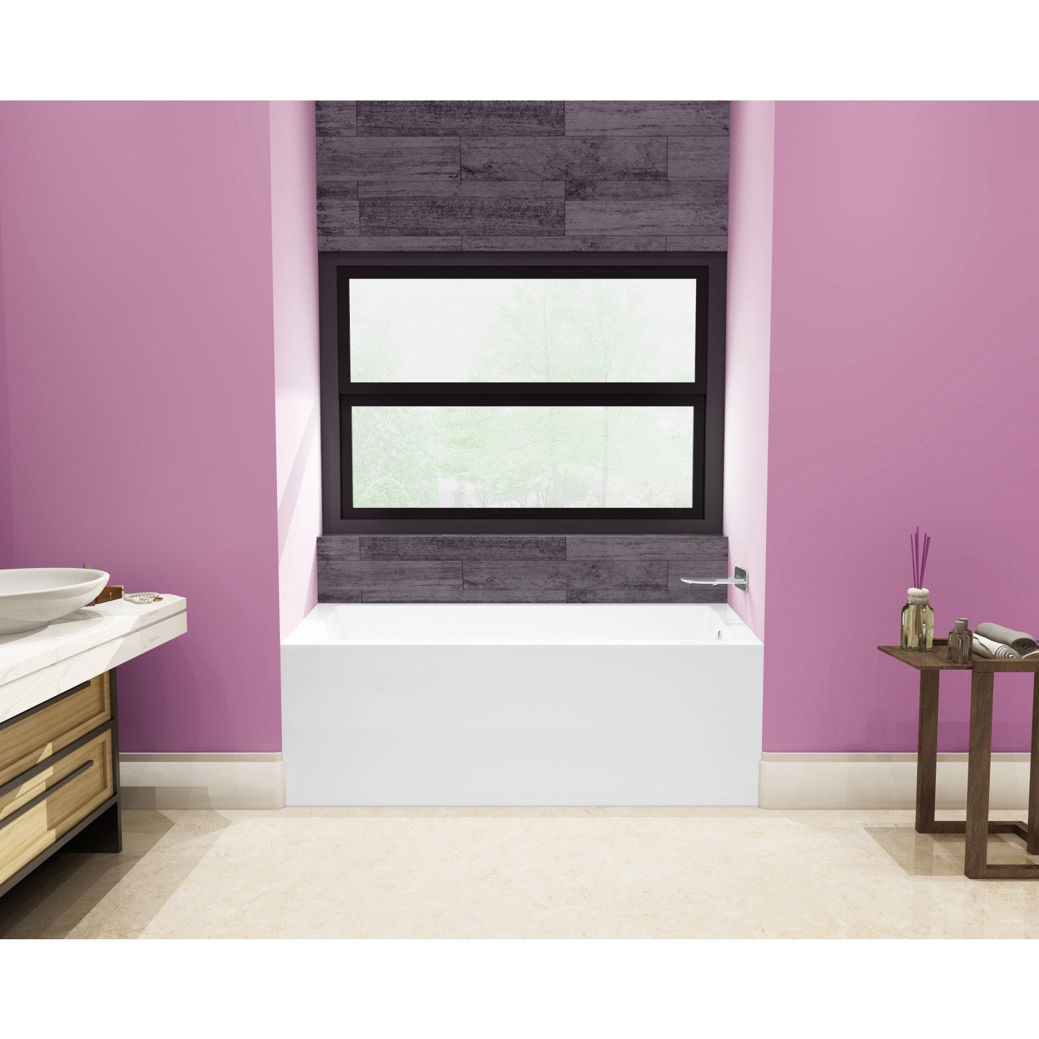 Aqua Eden VTAP543022R 54-Inch Acrylic Rectangular 3-Wall Alcove Bathtub - Right Hand Drain, Glossy White - Perfect for Modern Bathroom Renovations & Spa-Like Relaxation