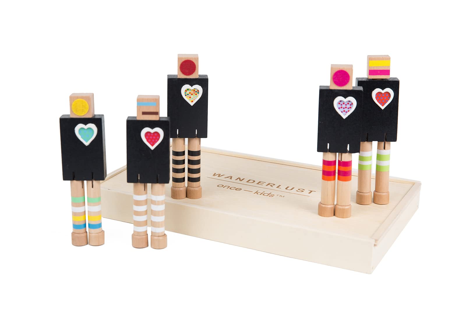 Wanderlust Wood & Felt Robot Playset - Educational STEM Toy for Kids Ages 3-8 - Creative Building Set for Imaginative Play, Birthday Gifts & Classroom Activities