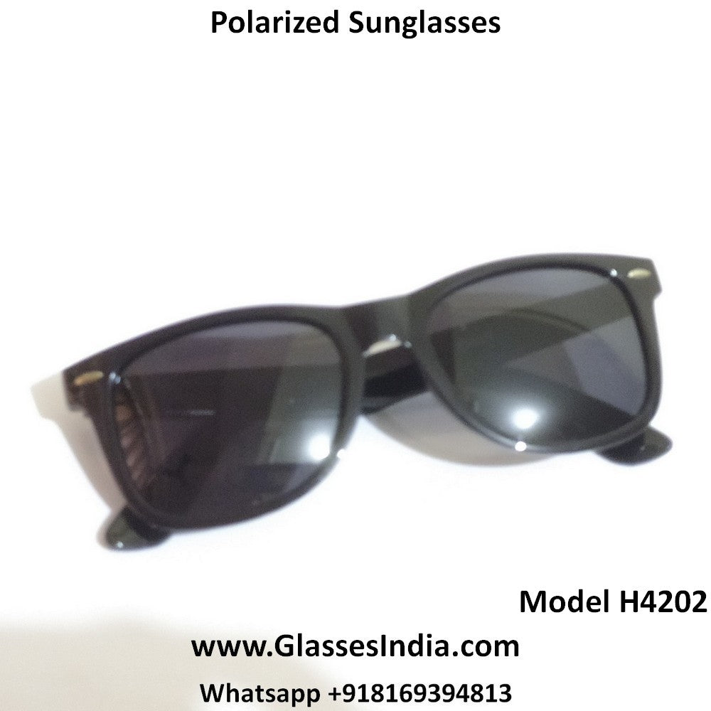 Premium Polarized Driving Sunglasses for Men & Women - UV400 Protection, Anti-Glare, Lightweight Frame (Model 4202SBK) - Ideal for Road Trips, Commuting & Outdoor Activities
