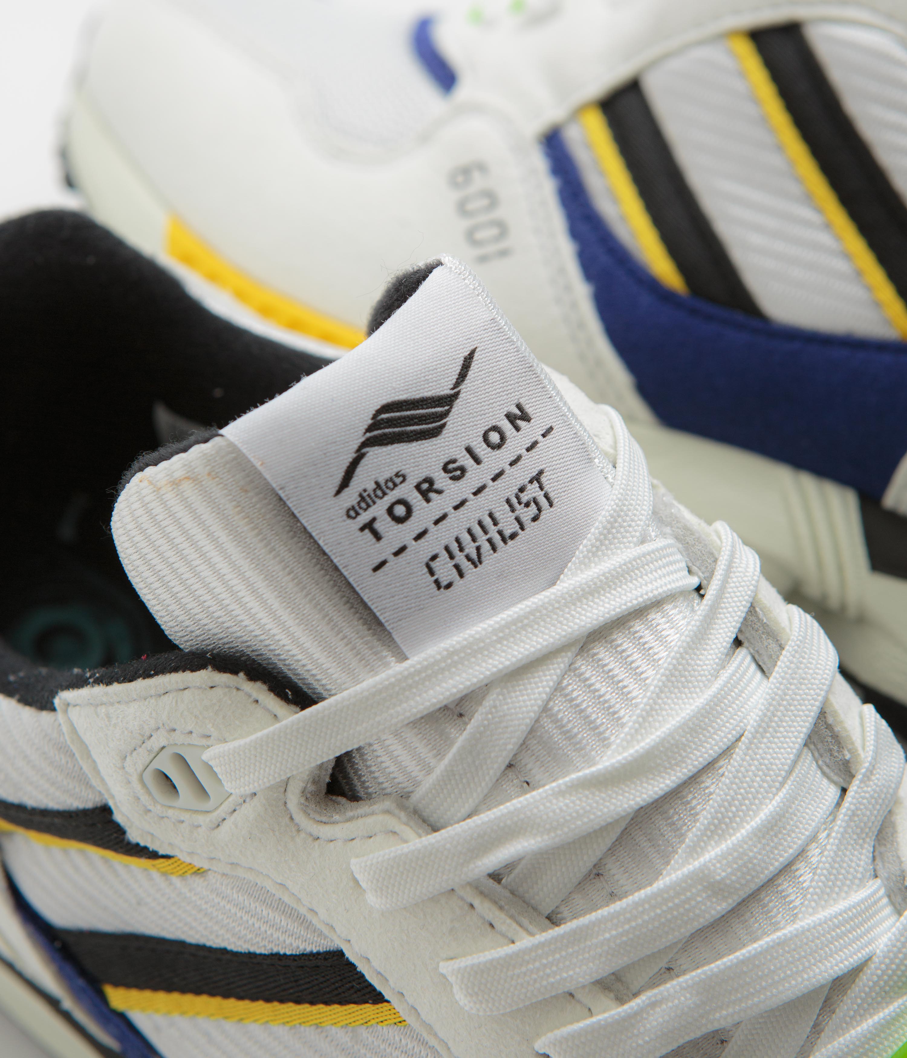 Adidas x Civilist ZX 6001 B Sneakers - Crystal White / Core Black / Bold Gold - Men's Running Shoes for Casual Wear & Street Fashion