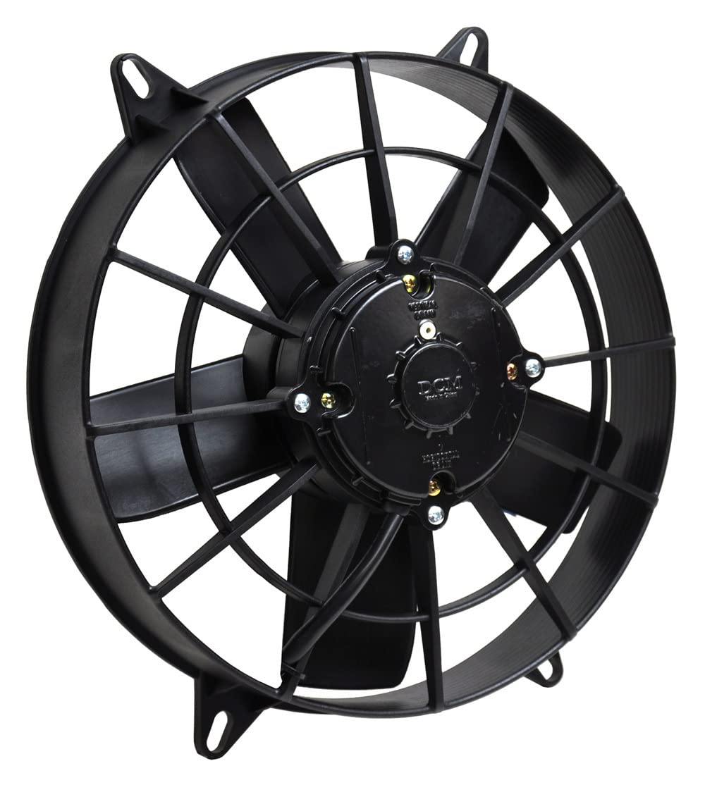 DERMAL High Performance 12V Electric Cooling Fan - 11 Inch, 1380 CFM, Curved Blade Puller Fan with Installation Kit for Automotive & RV Cooling Systems - Perfect for Engine Radiators, Transmission Coolers & AC Condensers