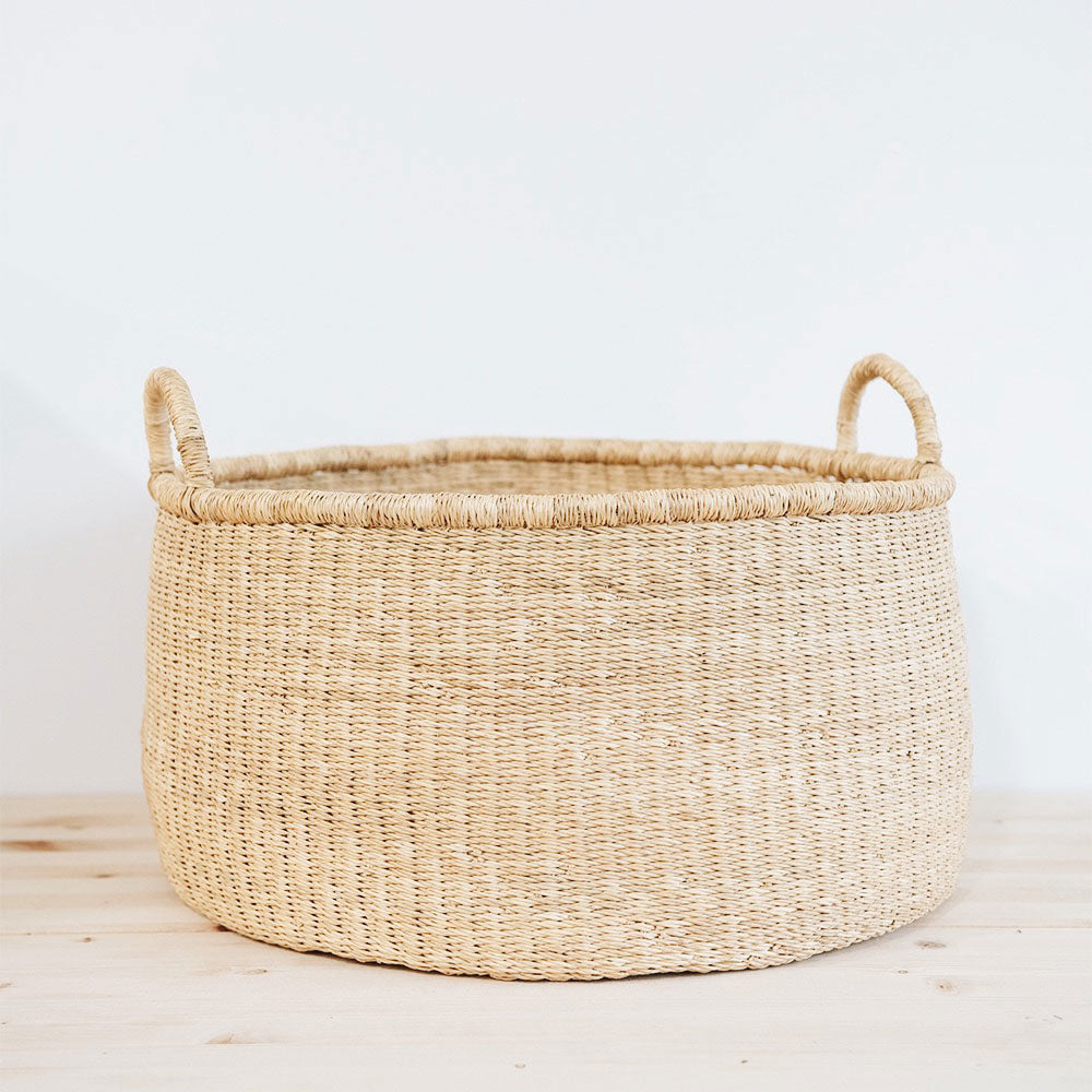 Large Poppy Floor Basket - Stylish Storage for Blankets, Toys & Home Decor | Perfect for Living Room, Bedroom & Nursery Organization