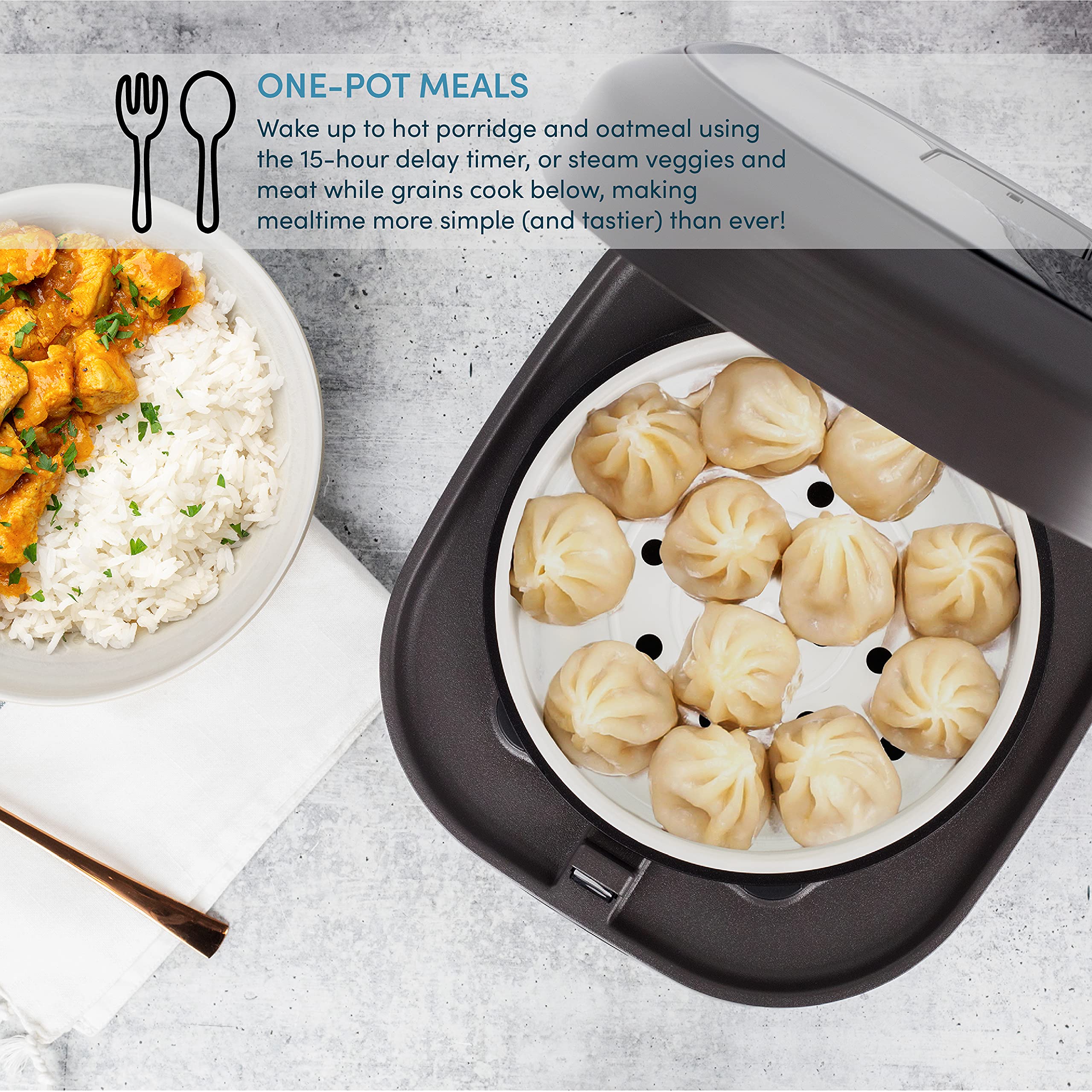 Aroma Housewares ARC-7606B 12-Cup (3Qt) 360° Induction Rice Cooker & Multicooker - Black - Perfect for Cooking Rice, Steaming Vegetables & Slow Cooking Meals for Families