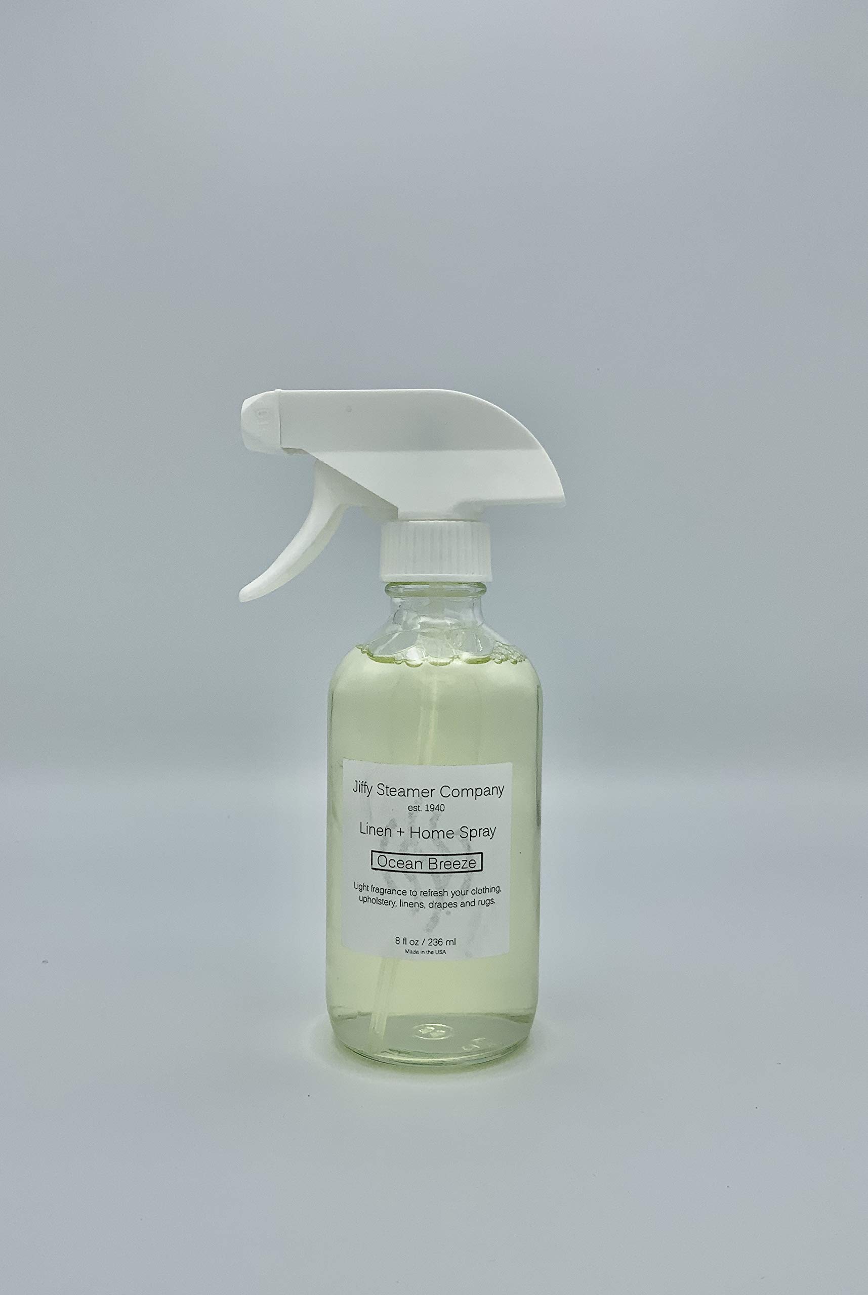 Jiffy Steamer Linen & Home Fabric Refresher Spray - Ocean Breeze Scent | Eliminates Wrinkles & Odors | Perfect for Clothes, Curtains & Upholstery