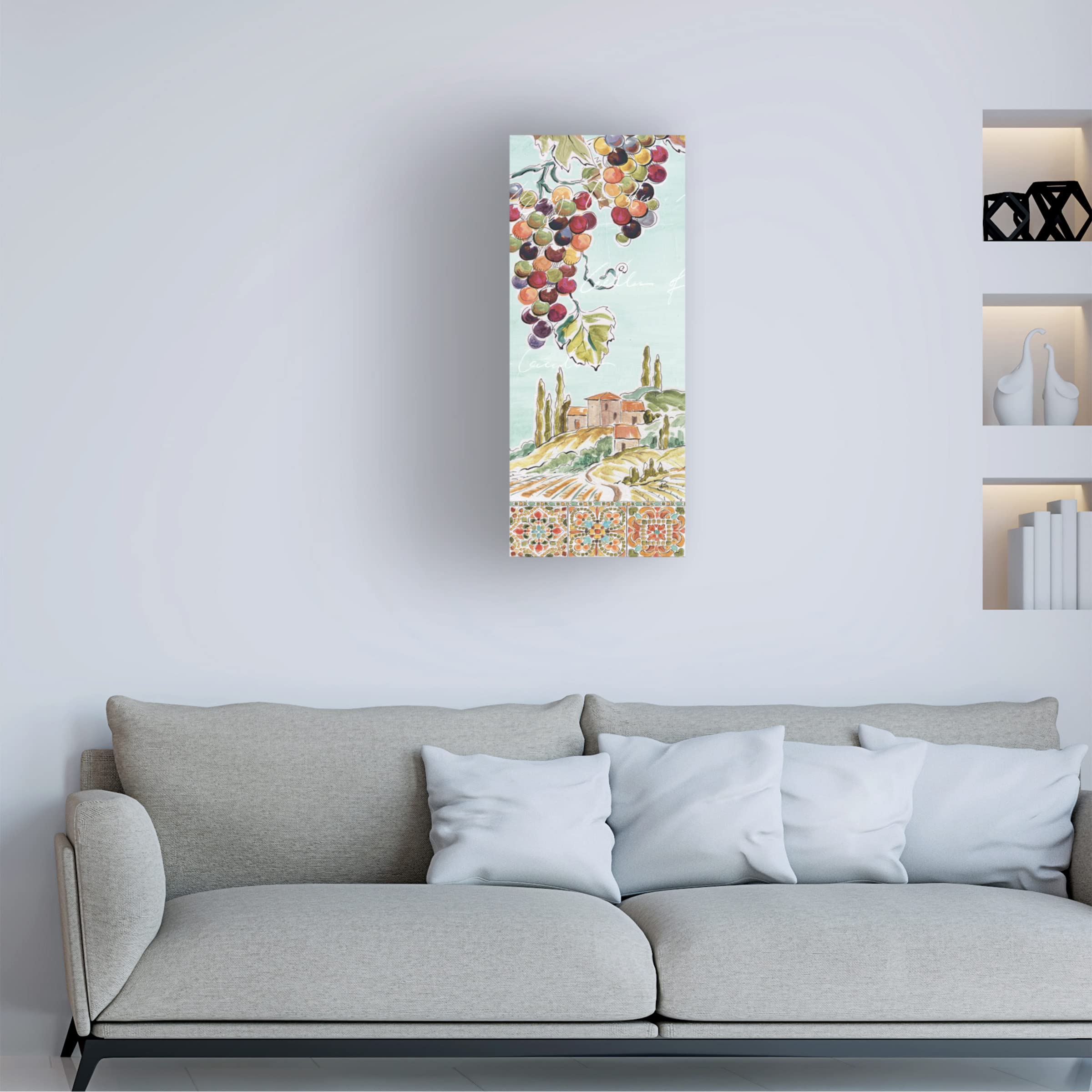 Trademark Fine Art 'Tuscan Breeze IV' Canvas Wall Art Print by Daphne Brissonnet - Elegant Italian Landscape Painting for Living Room, Bedroom & Office Decor