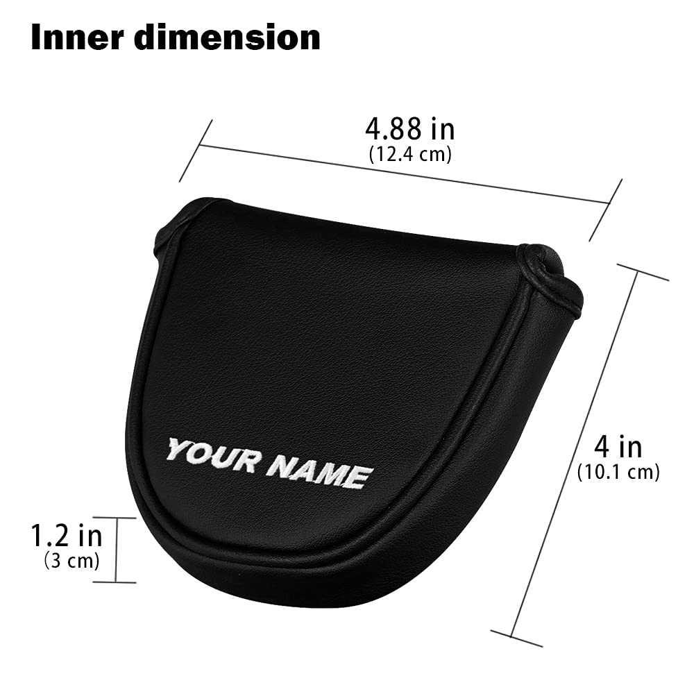 BIG TEETH Golf Head Covers - Putter Mallet Protector for Odyssey Center Shafted Putters | Durable Golf Club Cover for Mallet-Style Putters | Perfect for Course Play & Club Protection