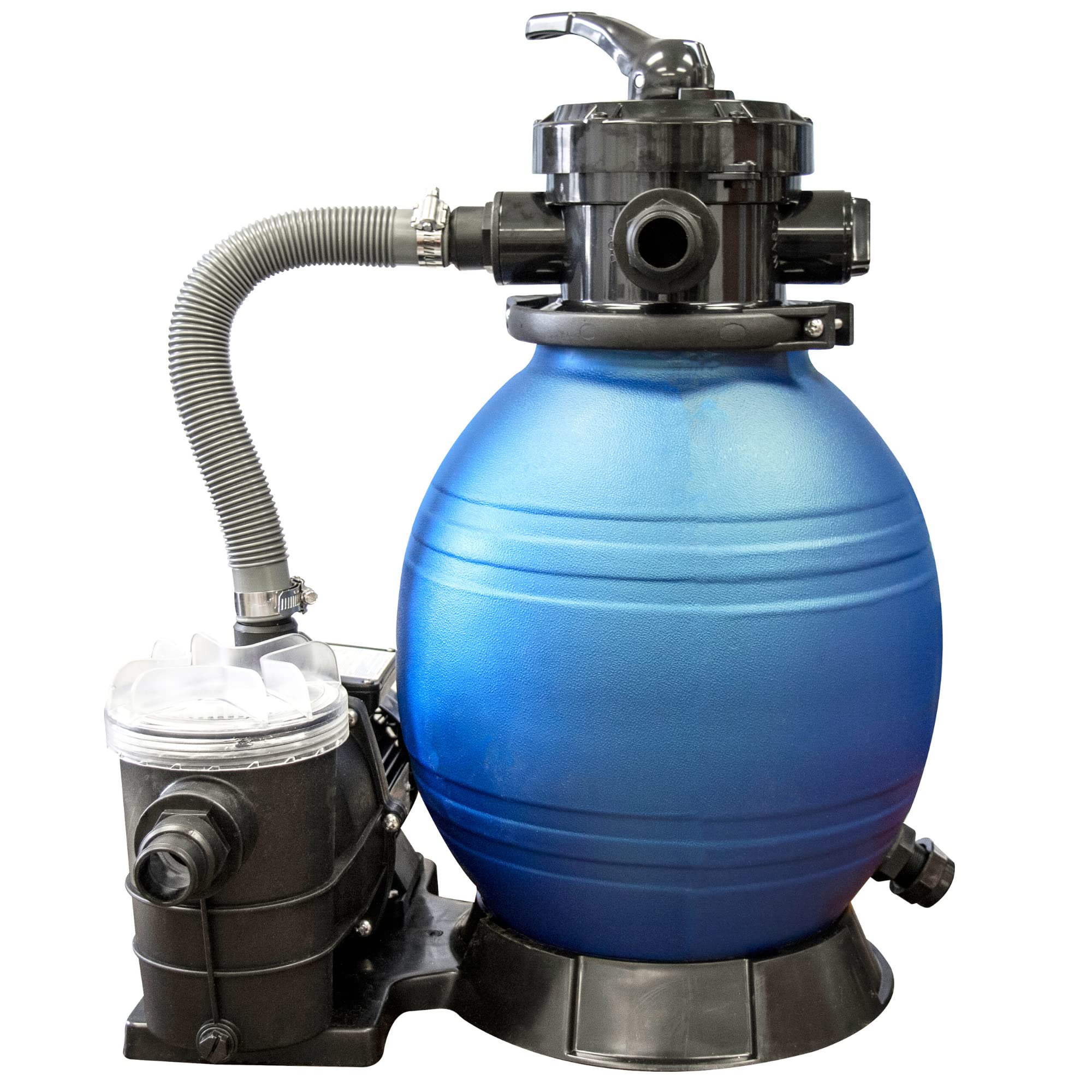 HYDROTOOLS By SWIMLINE 12 Inch Pool Sand Filter Pump - 1/3 HP (0.3 THP) 2220 GPH for Above Ground & Inground Pools Up To 9000 Gallons | Compatible with Intex & Bestway Pools | Efficient Pool Cleaning System for Crystal Clear Water | Perfect for Backyard, Vacation Homes & Commercial Pools