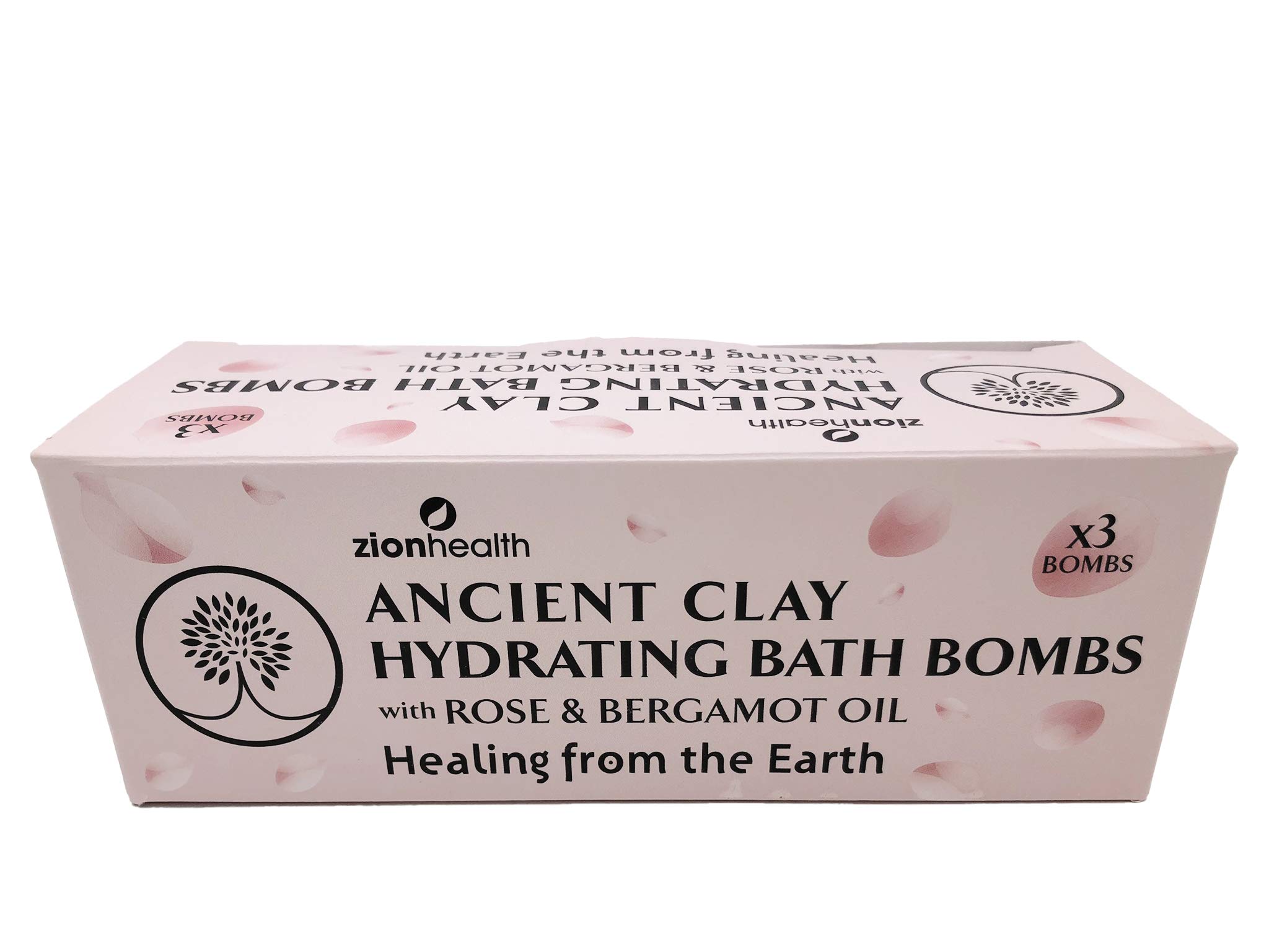 Bergamot Rose Hydrating Bath Bombs - 3 Pack | Moisturizing & Relaxing | Perfect for Spa Nights & Self-Care Gifts | Zion Health