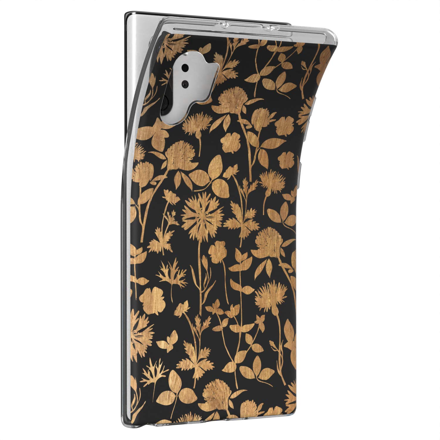 Samsung Galaxy S24 S23 Ultra S22 5G Plus S21 FE S20 S10 Floral Wooden TPU Phone Case - Slim Protective Silicone Cover with Corn Flowers & Wildflowers Design for Women | Perfect for Everyday Use, Work & Travel