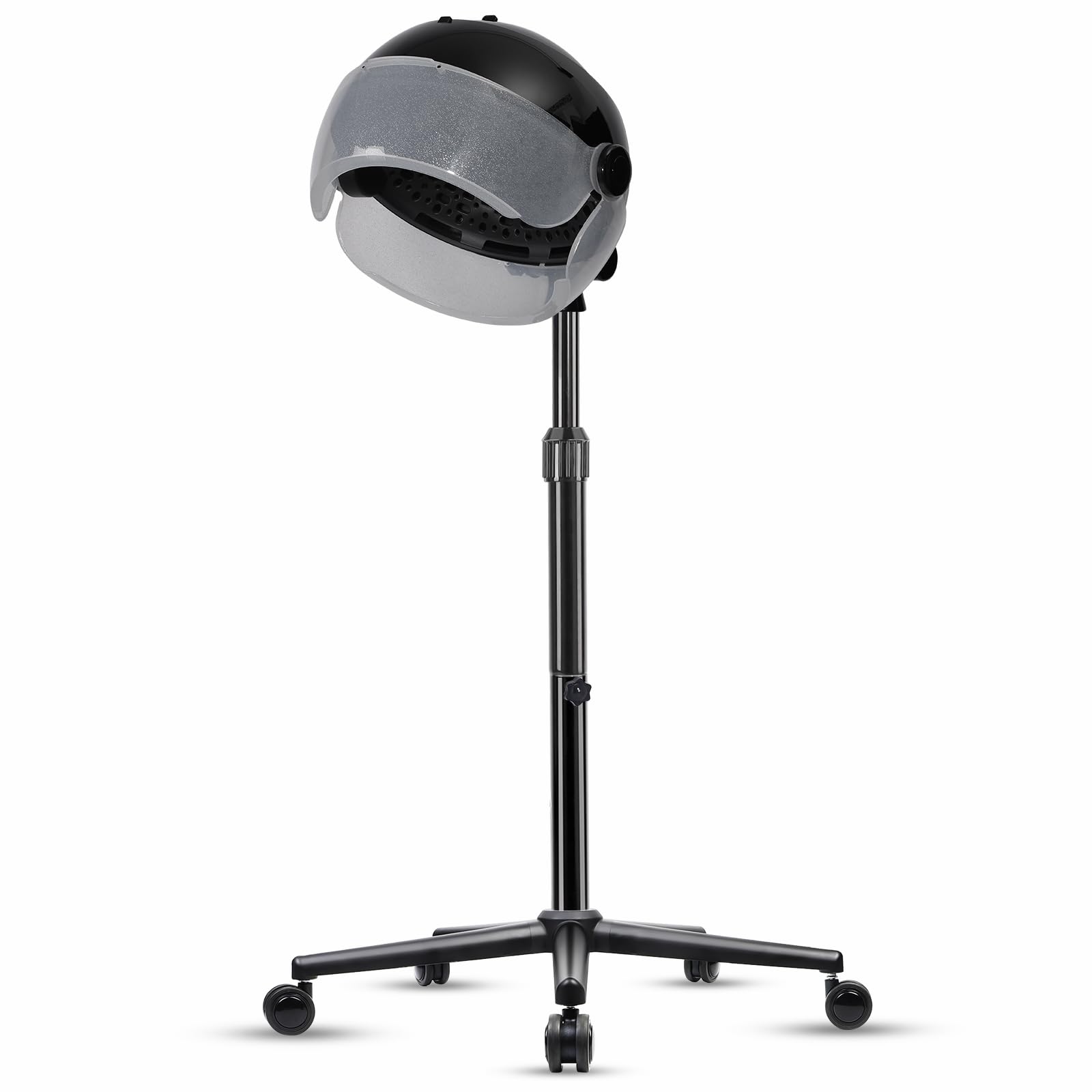 Professional Hooded Hair Dryer with 3 Heat Settings - Adjustable Stand Bonnet Dryer on Wheels for Salon & Home Use - Touch Screen Control for Easy Operation - Perfect for Hair Styling, Perms & Deep Conditioning Treatments