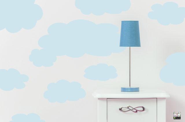 Sky Blue Cloud Wall Mural - Self-Adhesive Removable Wallpaper for Bedroom, Nursery & Living Room Decor - Perfect for Home, Office & Commercial Spaces