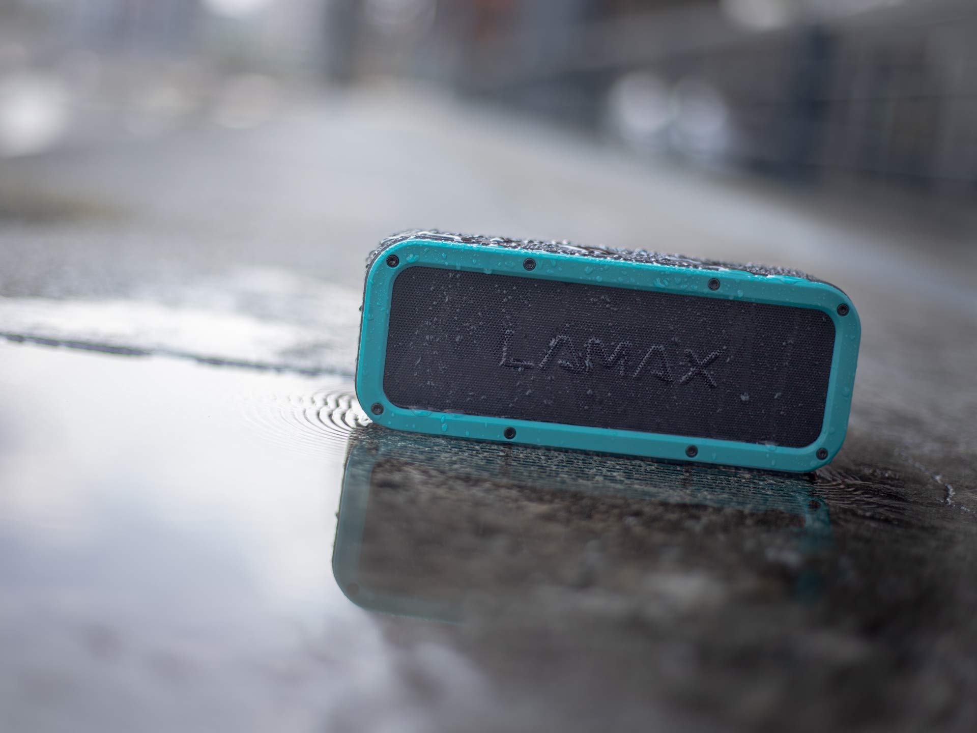LAMAX Storm1 40W Portable Bluetooth Speaker 5.0 - IP67 Waterproof, 15H Playtime, USB-C/NFC, 3.5mm Jack, microSD, TWS - Perfect for Outdoor Adventures, Pool Parties & Home Entertainment