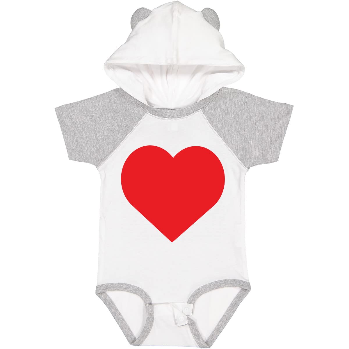 Inktastic Red Heart Baby Bodysuit - Soft Cotton Infant Onesie for Newborns & Toddlers - Perfect for Valentine's Day, Family Photos & Everyday Wear