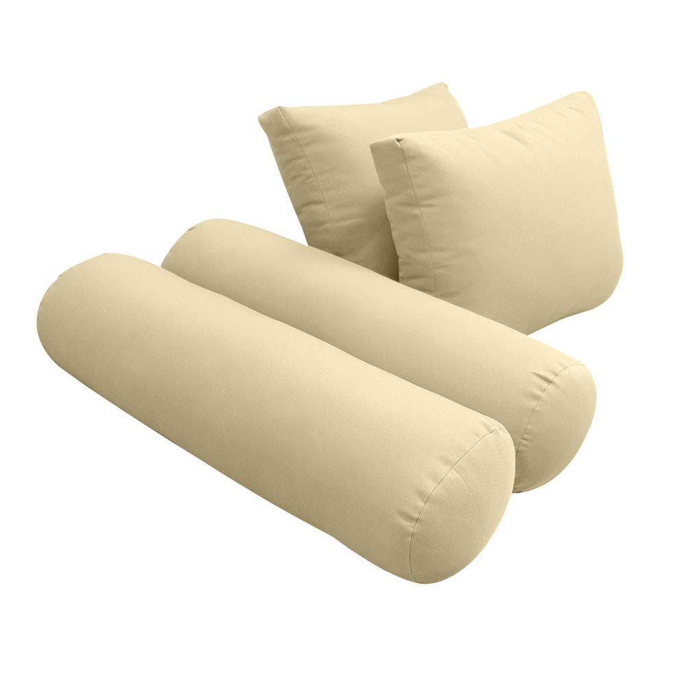 Prolinemax Outdoor Style 1 Full Knife Edge Daybed Mattress Cover - Fitted Sheet & Bolster Pillow Set AD103 | Patio Lounging, Poolside Relaxation, Sunbathing Comfort