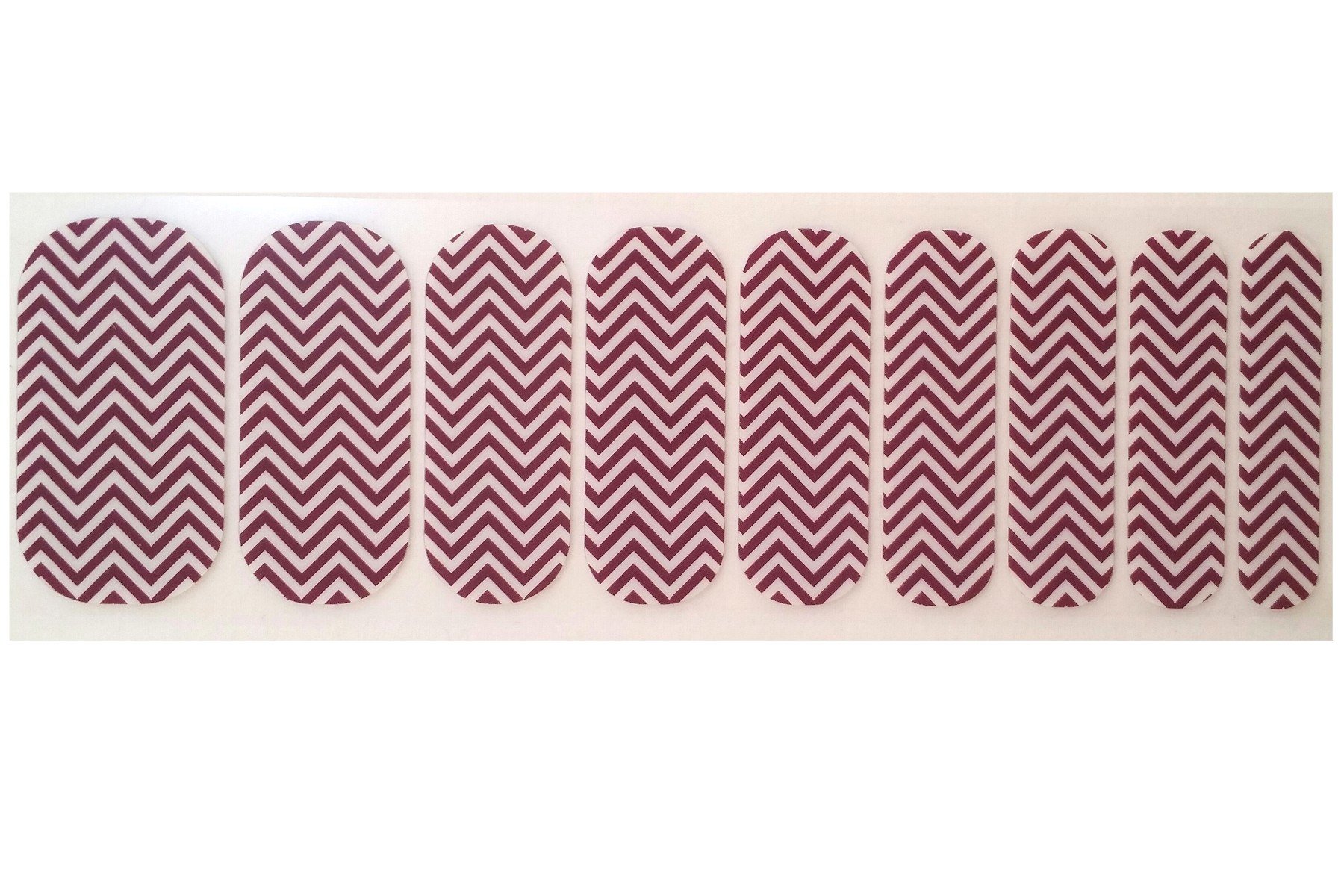 Jamberry Nails - Boysenberry Chevron Nail Wraps | DIY Nail Art Stickers for Women | Perfect for Parties, Weddings & Special Occasions
