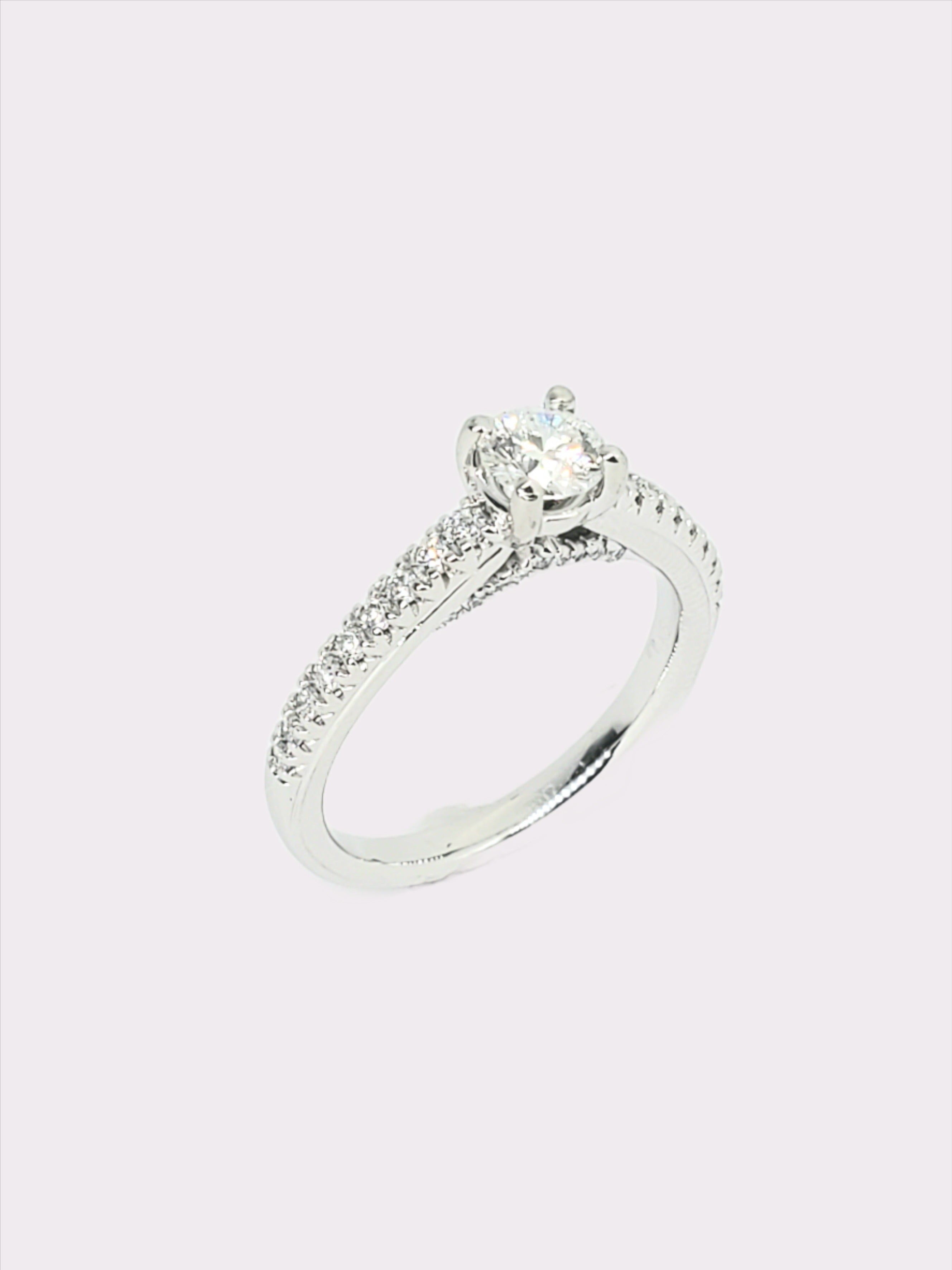 Platinum 2/3 Carat Diamond Ring for Women - Elegant Solitaire Engagement Wedding Band - Perfect for Proposals, Anniversaries & Special Occasions