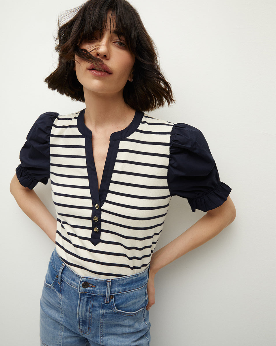 Raegan Puff Sleeve Blouse for Women - Elegant Ruffle Detail Tops for Casual Wear & Office Outfits | Perfect for Date Nights, Parties & Spring Summer Wardrobe