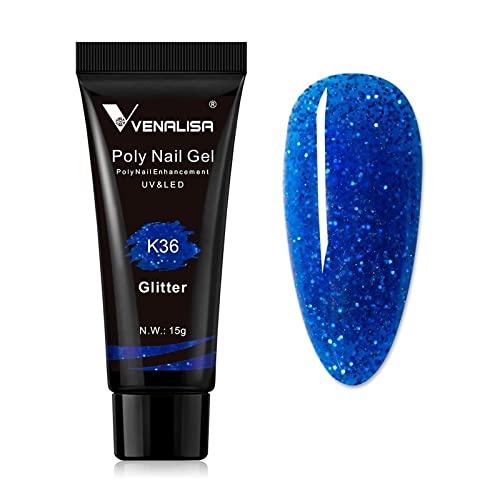Venalisa Poly Builder Gel for Nails - 15g Acrylic Nail Extension Gel Polish (K36) | Professional Salon Quality, DIY Manicure & Nail Art Enhancement