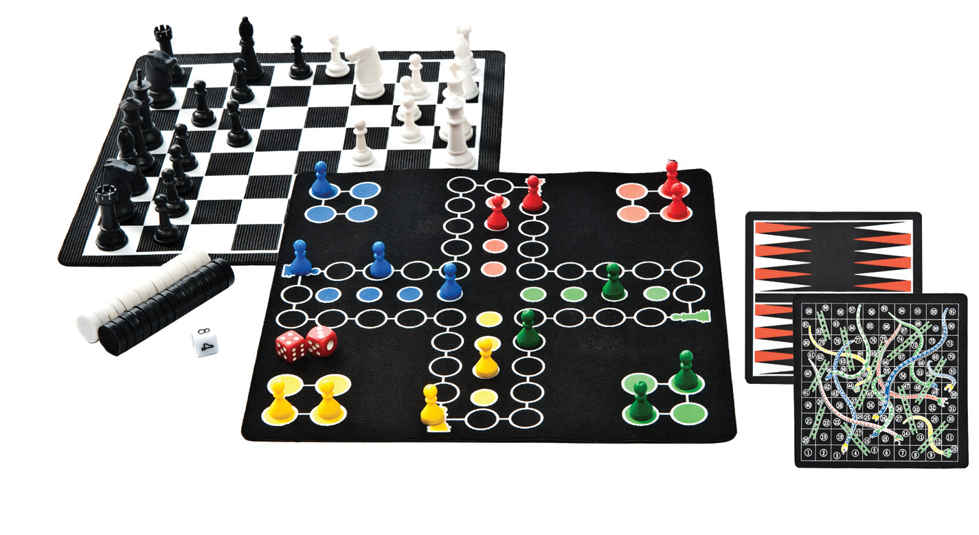 5-in-1 Magnetic Travel Backpack Game Set - Portable Board Games for Kids & Adults - Perfect for Road Trips, Camping & Family Game Nights