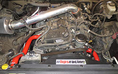 HPS 57-1314-RED Red Silicone Radiator Coolant Hose Kit - High Performance Cooling Solution for Cars, Trucks & SUVs - Perfect for Engine Upgrades & Racing Applications
