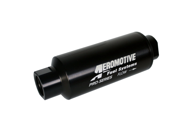 Aeromotive Pro Series In-Line Fuel Filter AN 12 with 100 Micron Stainless Steel Element - High Performance Fuel Filtration for Racing, Marine & Automotive Applications