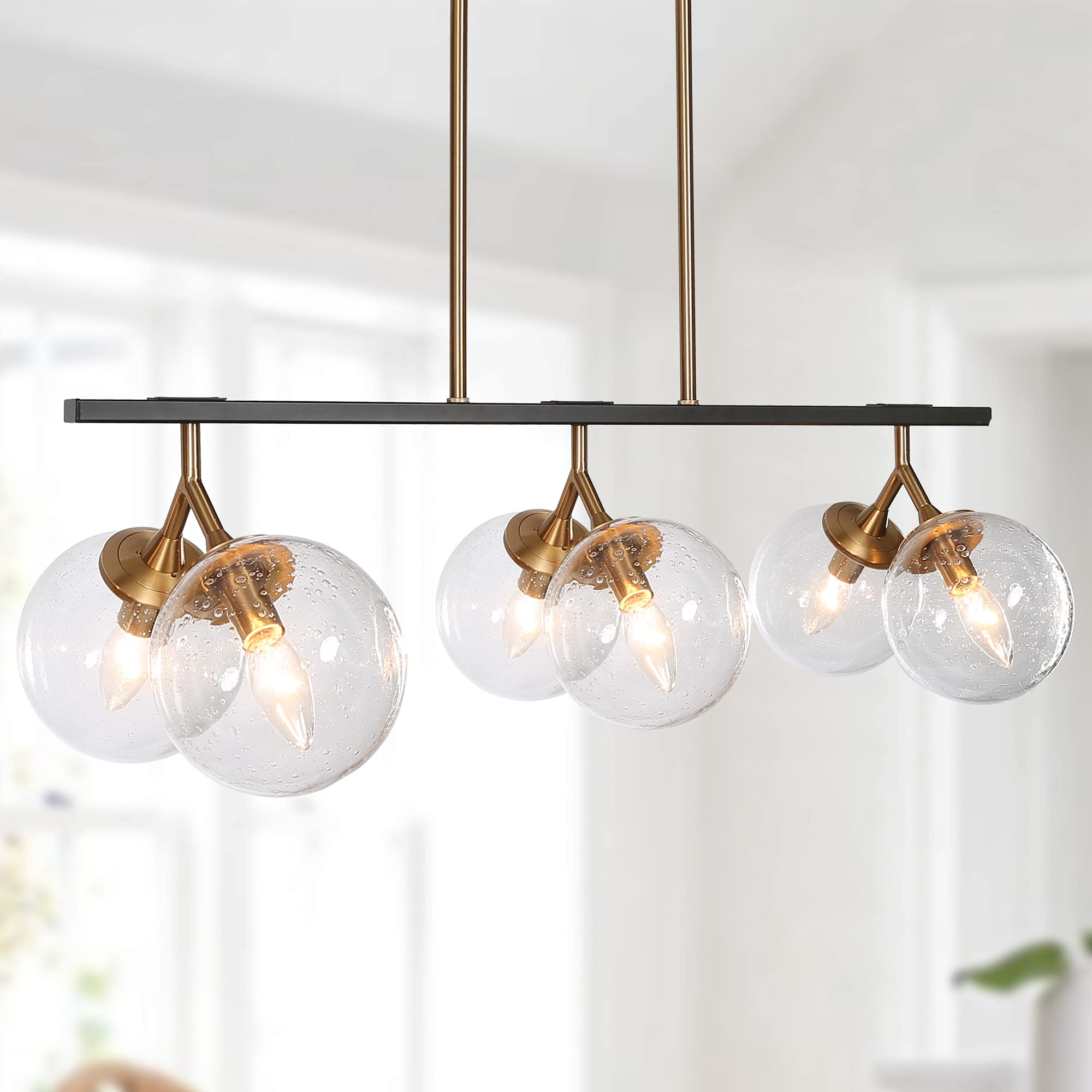 KSANA Modern Linear Chandelier for Dining Room - 28.5